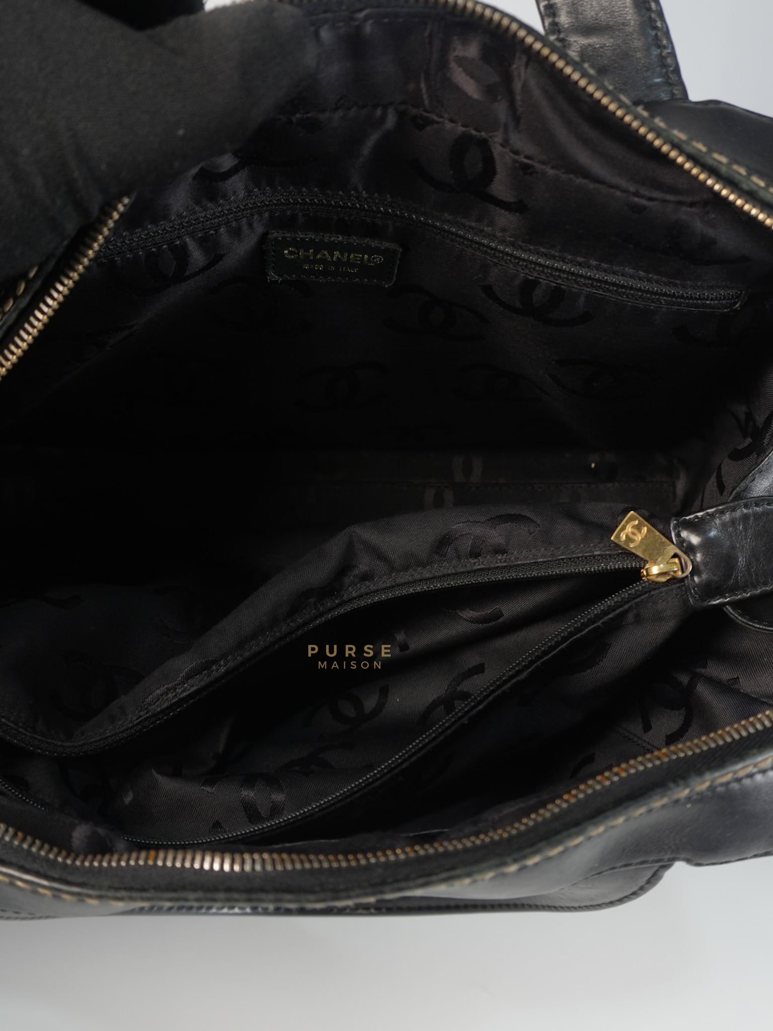 Wild Stitch Tote Bag in Black Calfskin Leather (Series 7) | Purse Maison Luxury Bags Shop