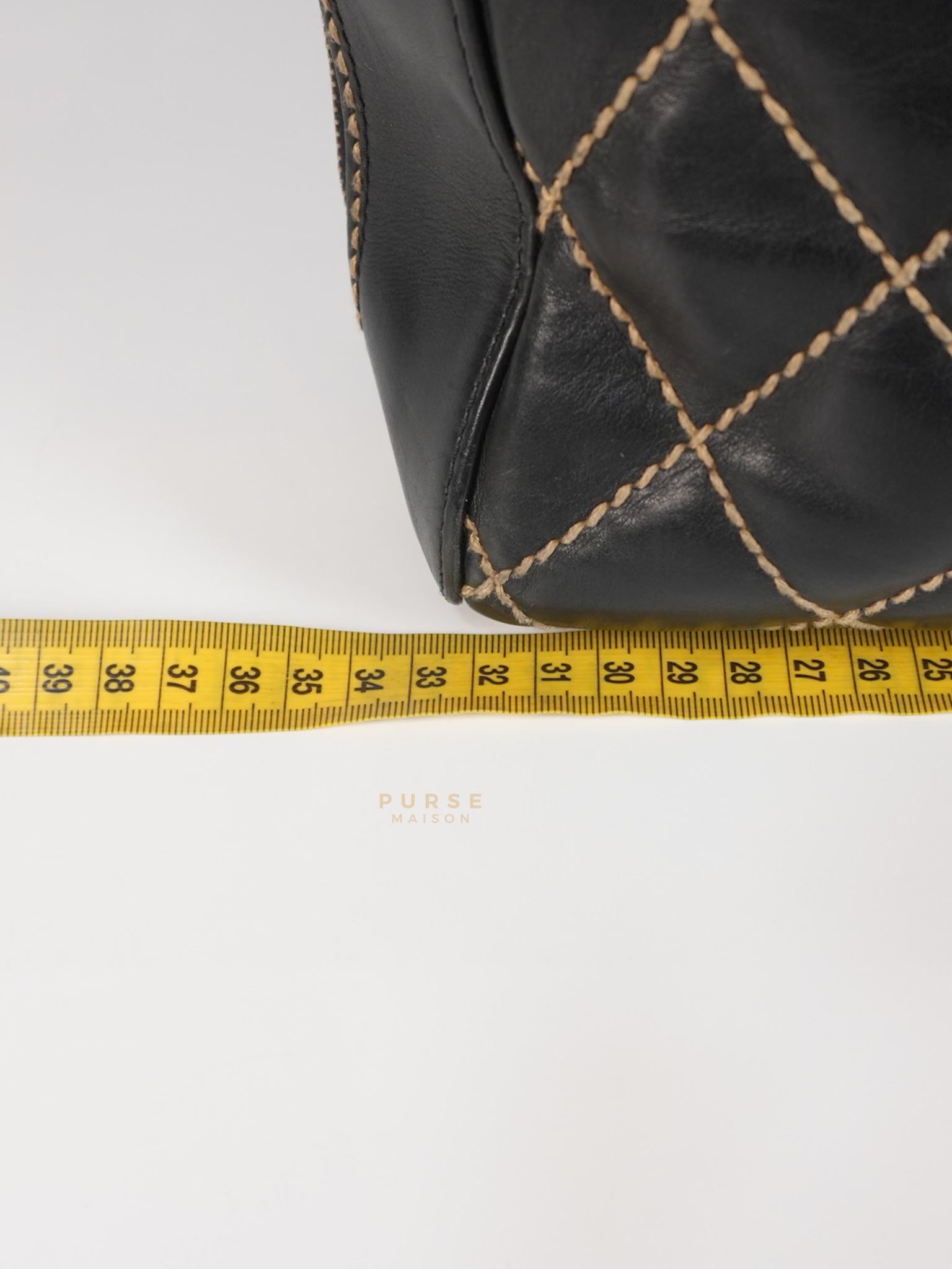 Wild Stitch Tote Bag in Black Calfskin Leather (Series 7) | Purse Maison Luxury Bags Shop