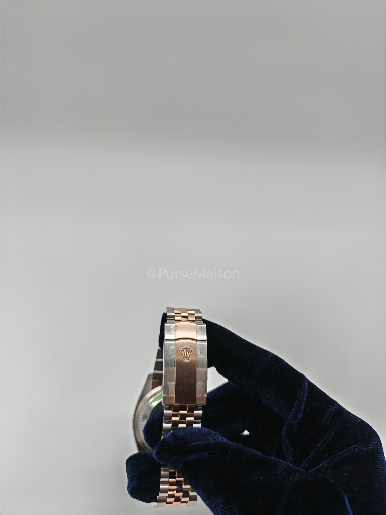 Wimbledon 36mm Oyster Perpetual Datejust Everose gold and Diamond Bezel Jubilee Stainless Steel Strap Year 2025 (Reference Number: 126281RBR) | Purse Maison Luxury Bags Shop