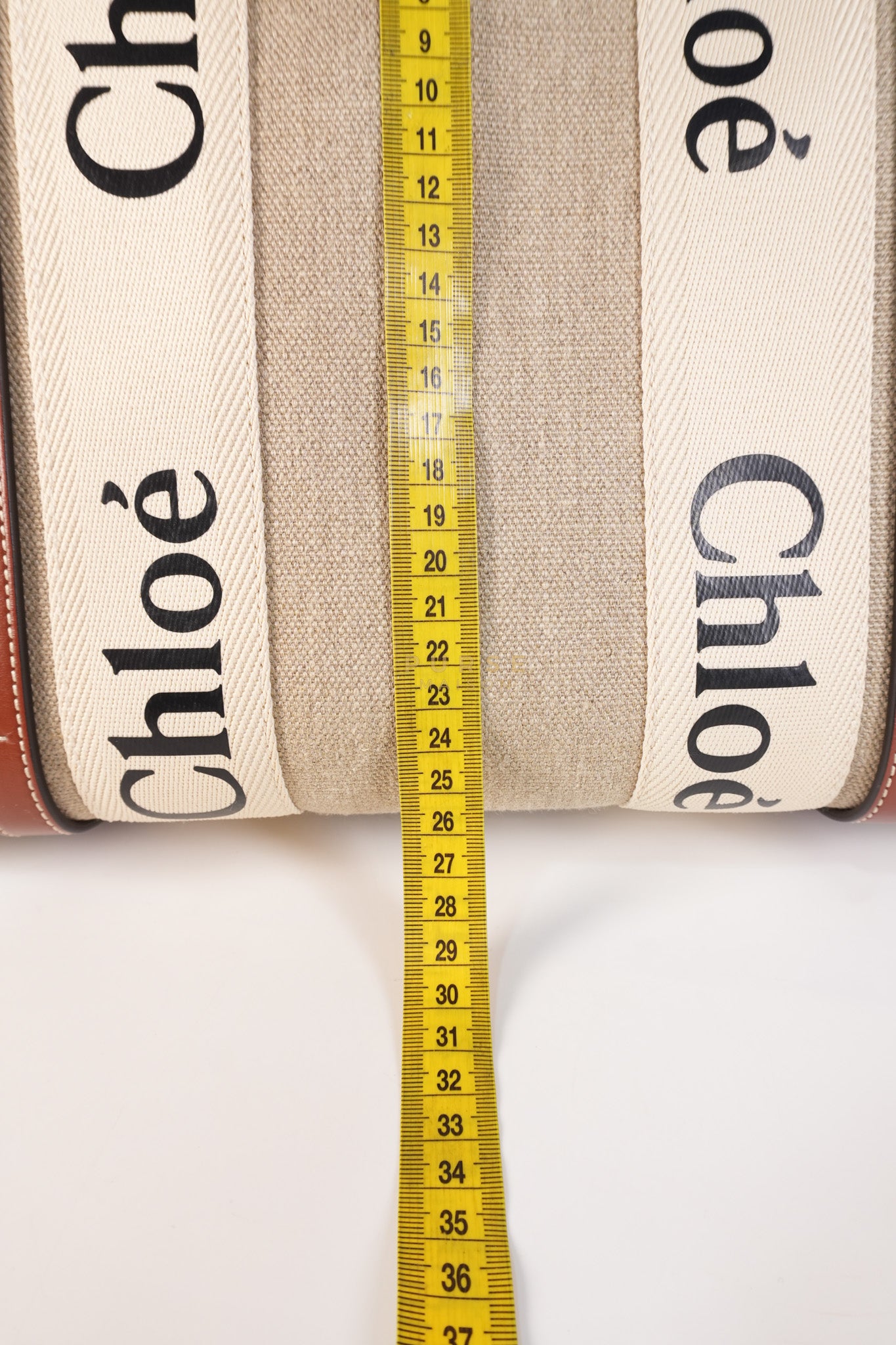 Woody Canvas & Calf Leather Tote Bag Medium | Purse Maison Luxury Bags Shop