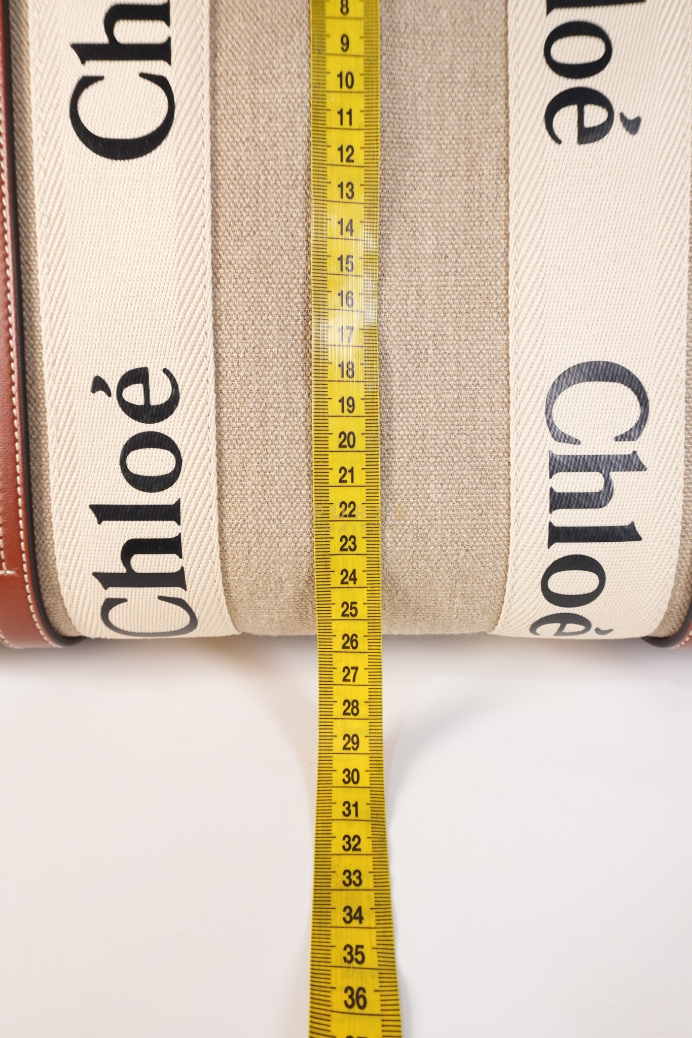 Woody Canvas & Calf Leather Tote Bag Medium | Purse Maison Luxury Bags Shop