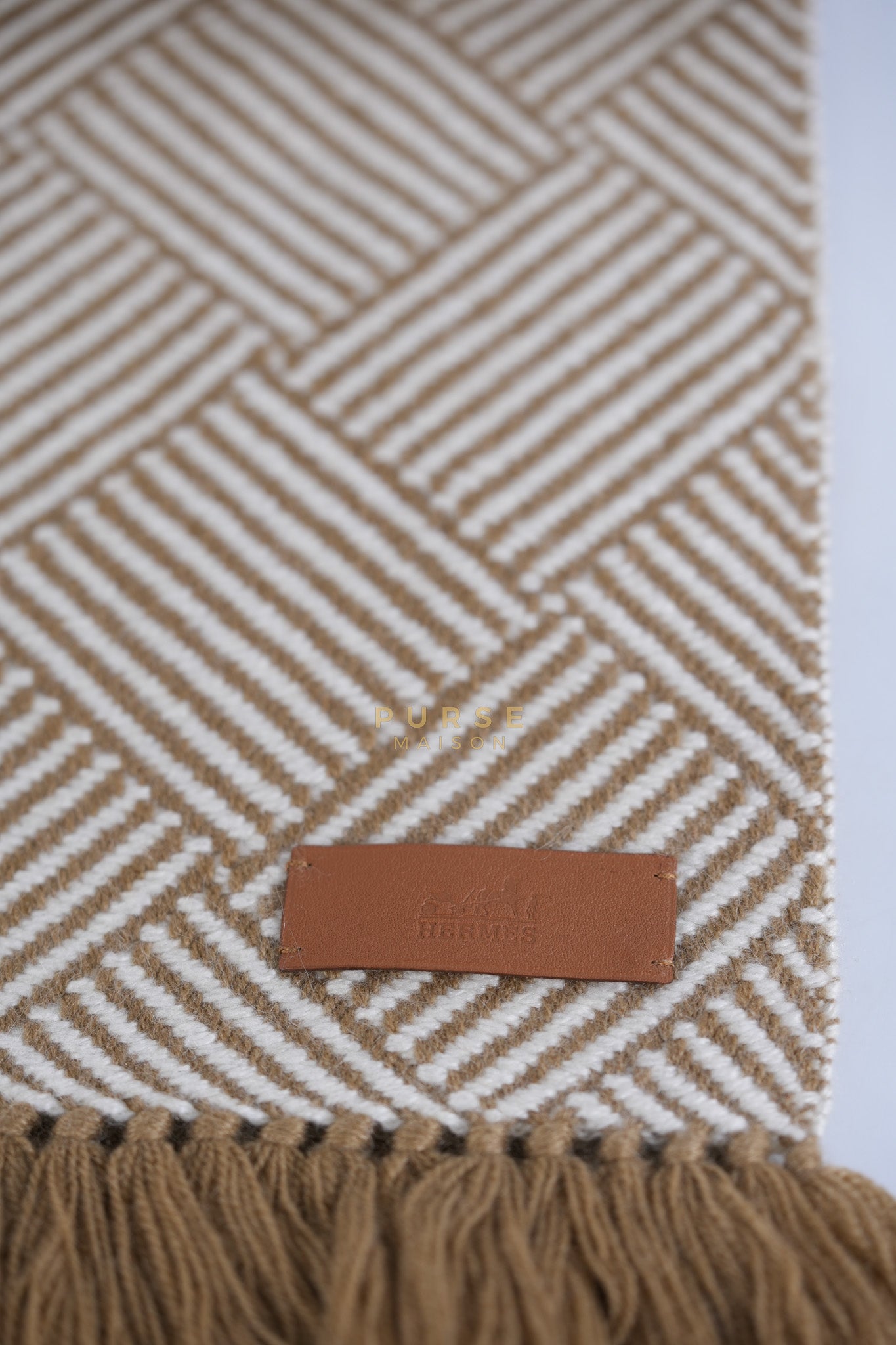 Wool Scarf Beige | Purse Maison Luxury Bags Shop