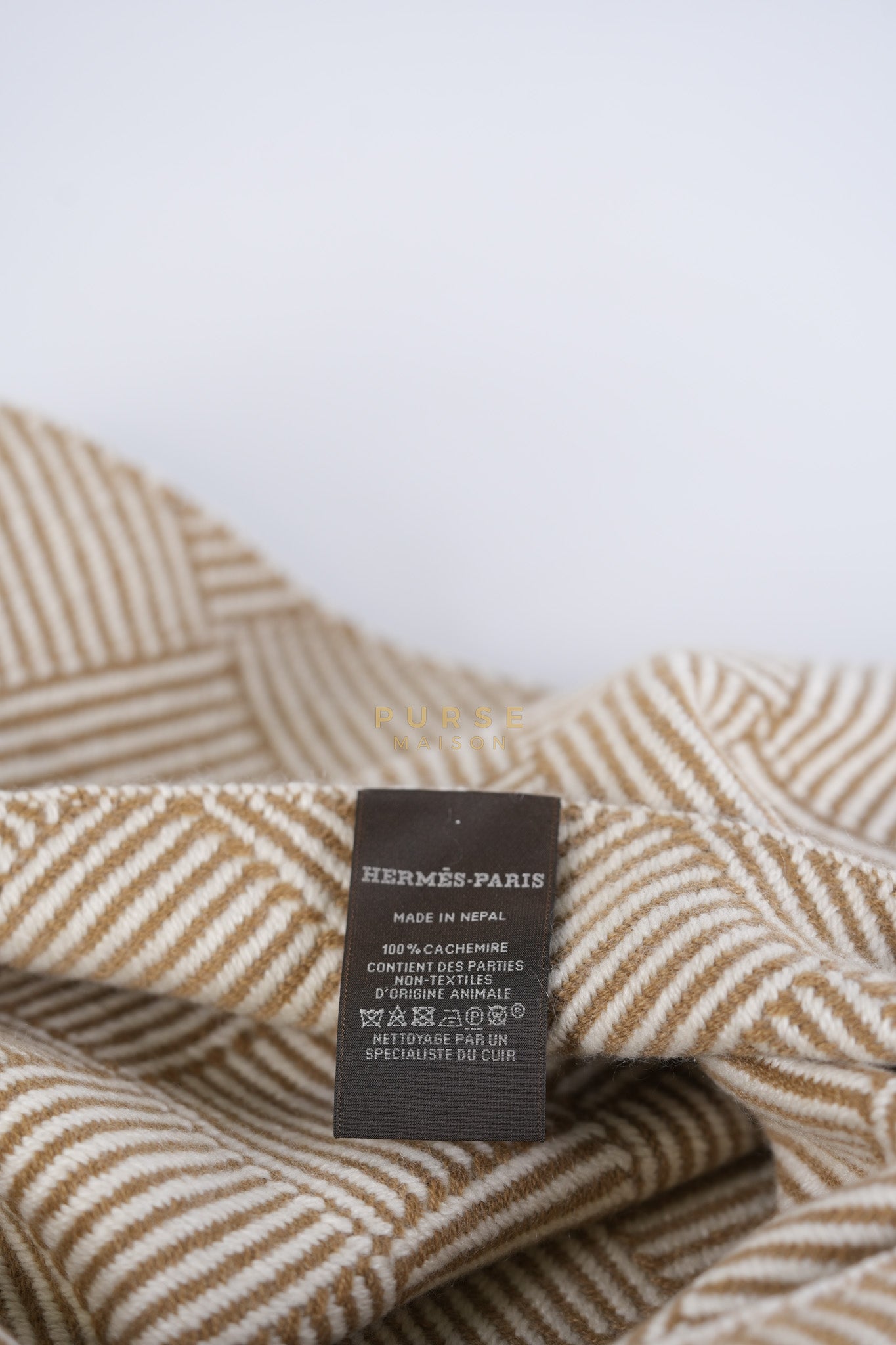 Wool Scarf Beige | Purse Maison Luxury Bags Shop