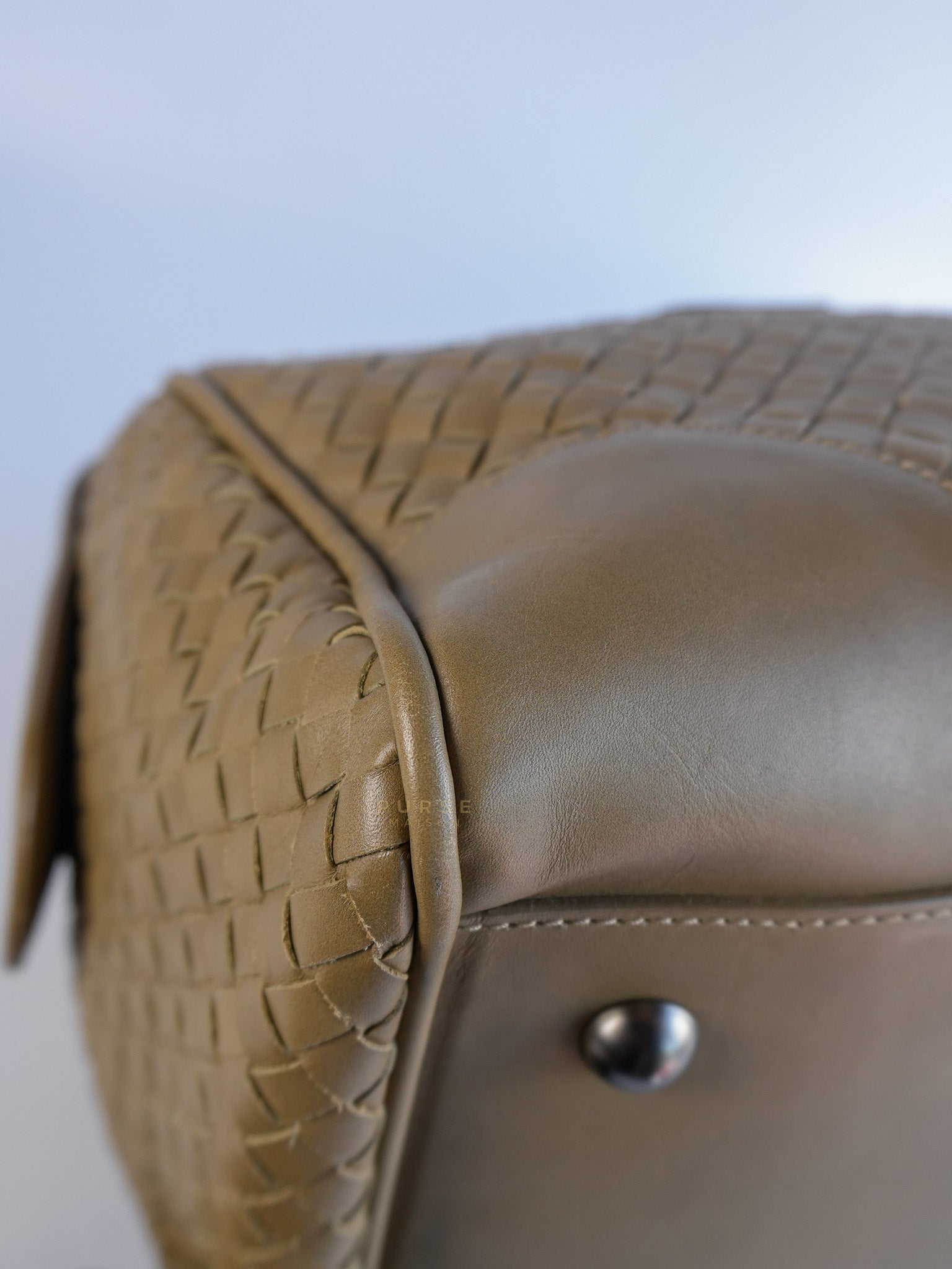 Woven Intrecciato Light Brown Nappa Duffel Bag | Purse Maison Luxury Bags Shop