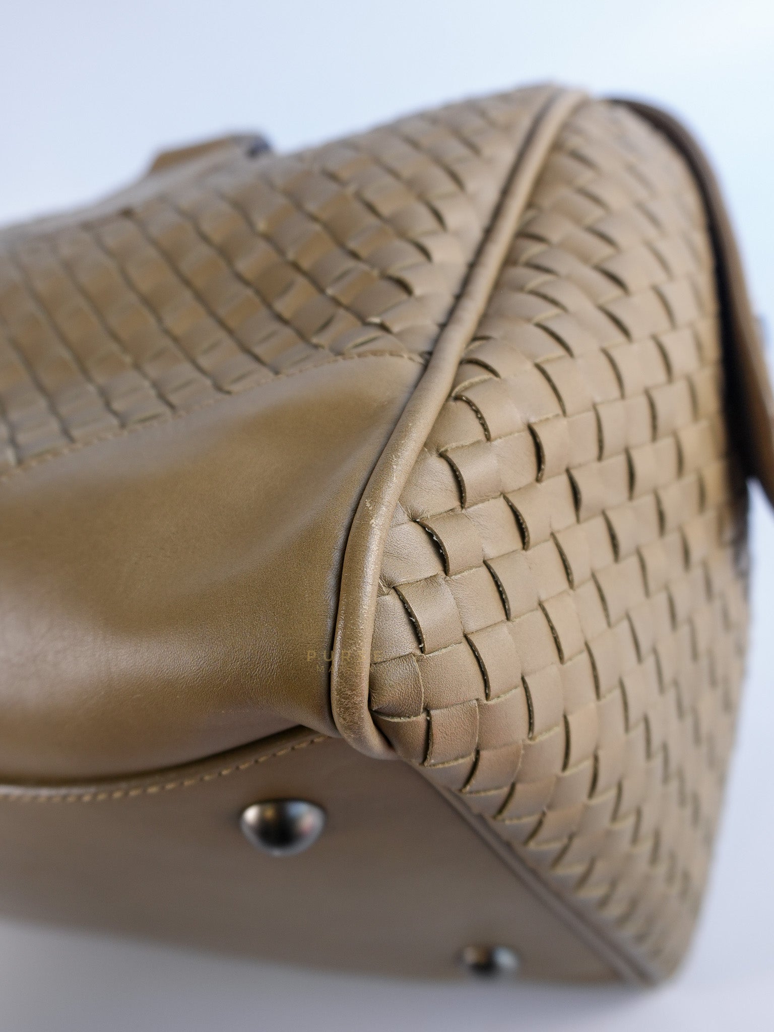 Woven Intrecciato Light Brown Nappa Duffel Bag | Purse Maison Luxury Bags Shop