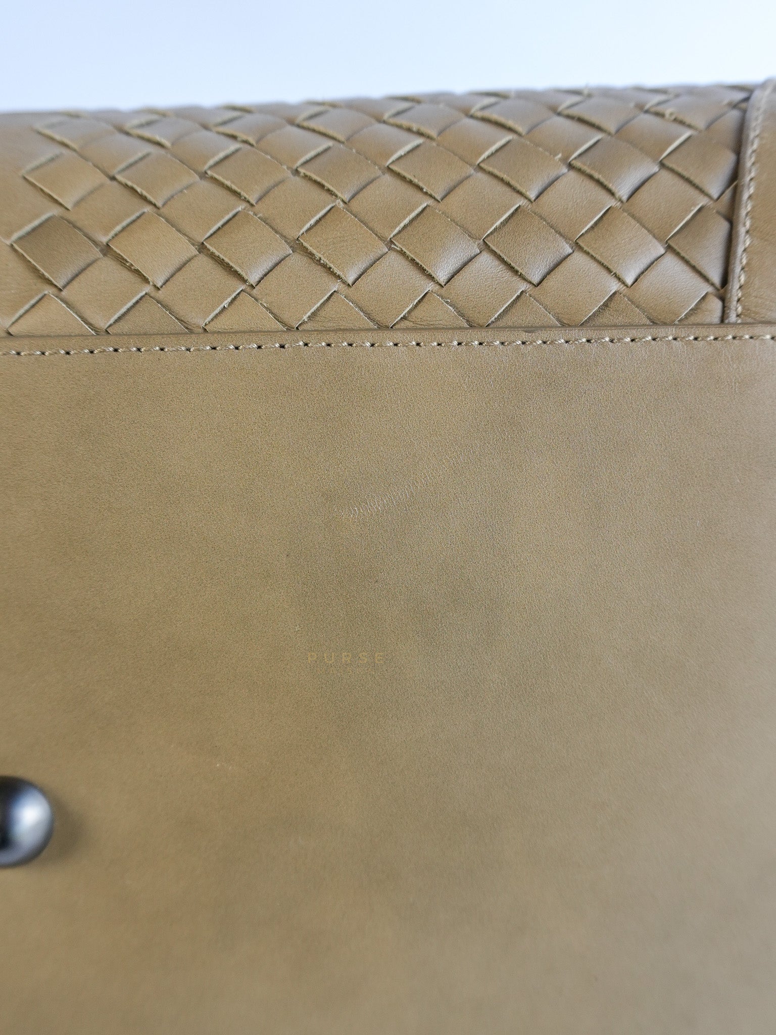 Woven Intrecciato Light Brown Nappa Duffel Bag | Purse Maison Luxury Bags Shop