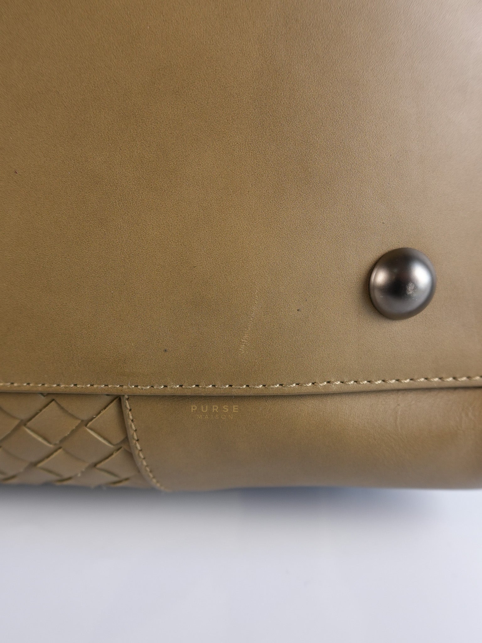 Woven Intrecciato Light Brown Nappa Duffel Bag | Purse Maison Luxury Bags Shop