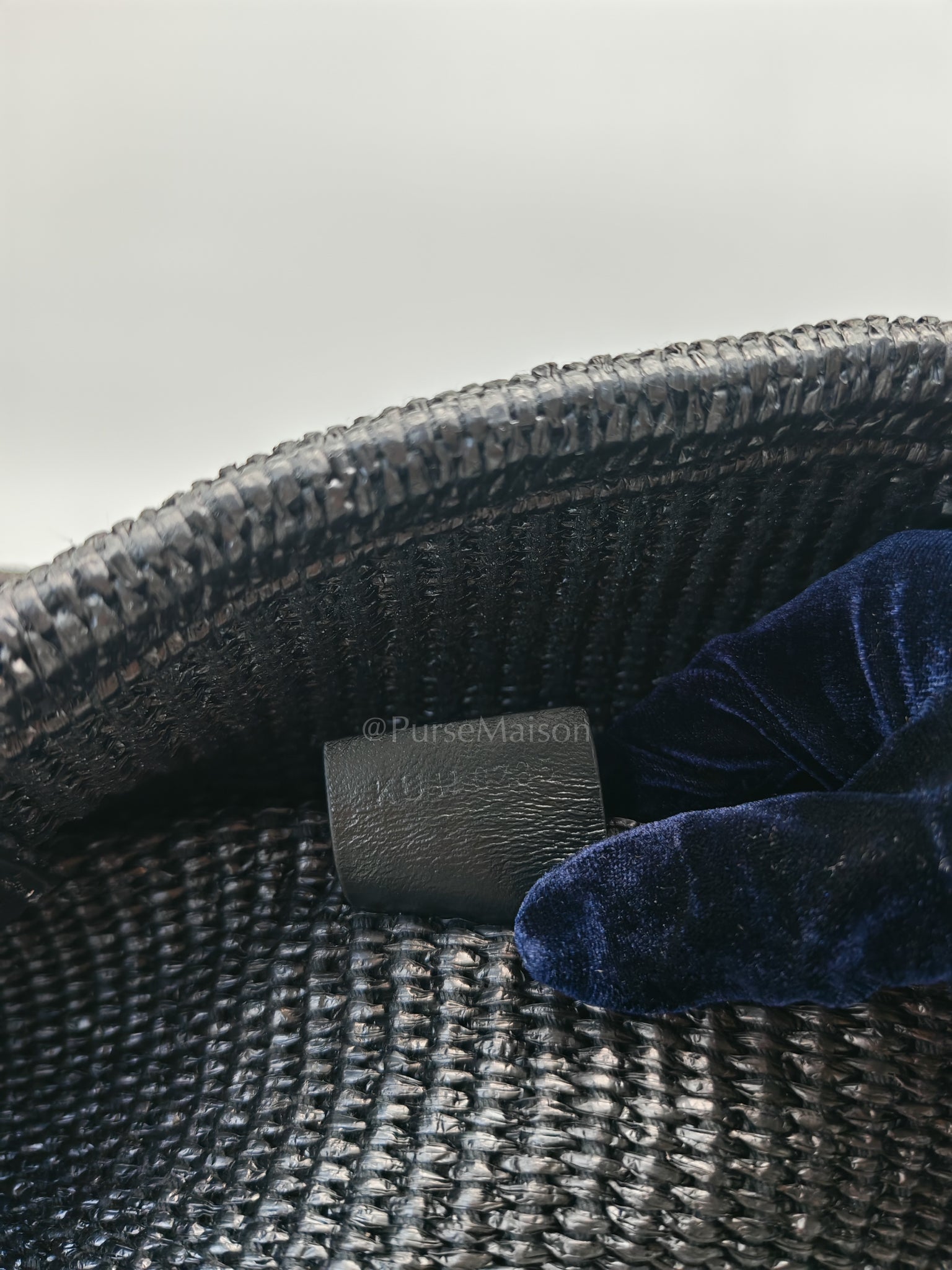 Woven Soft Raffia Medium Black Beach Tote Bag | Purse Maison Luxury Bags Shop