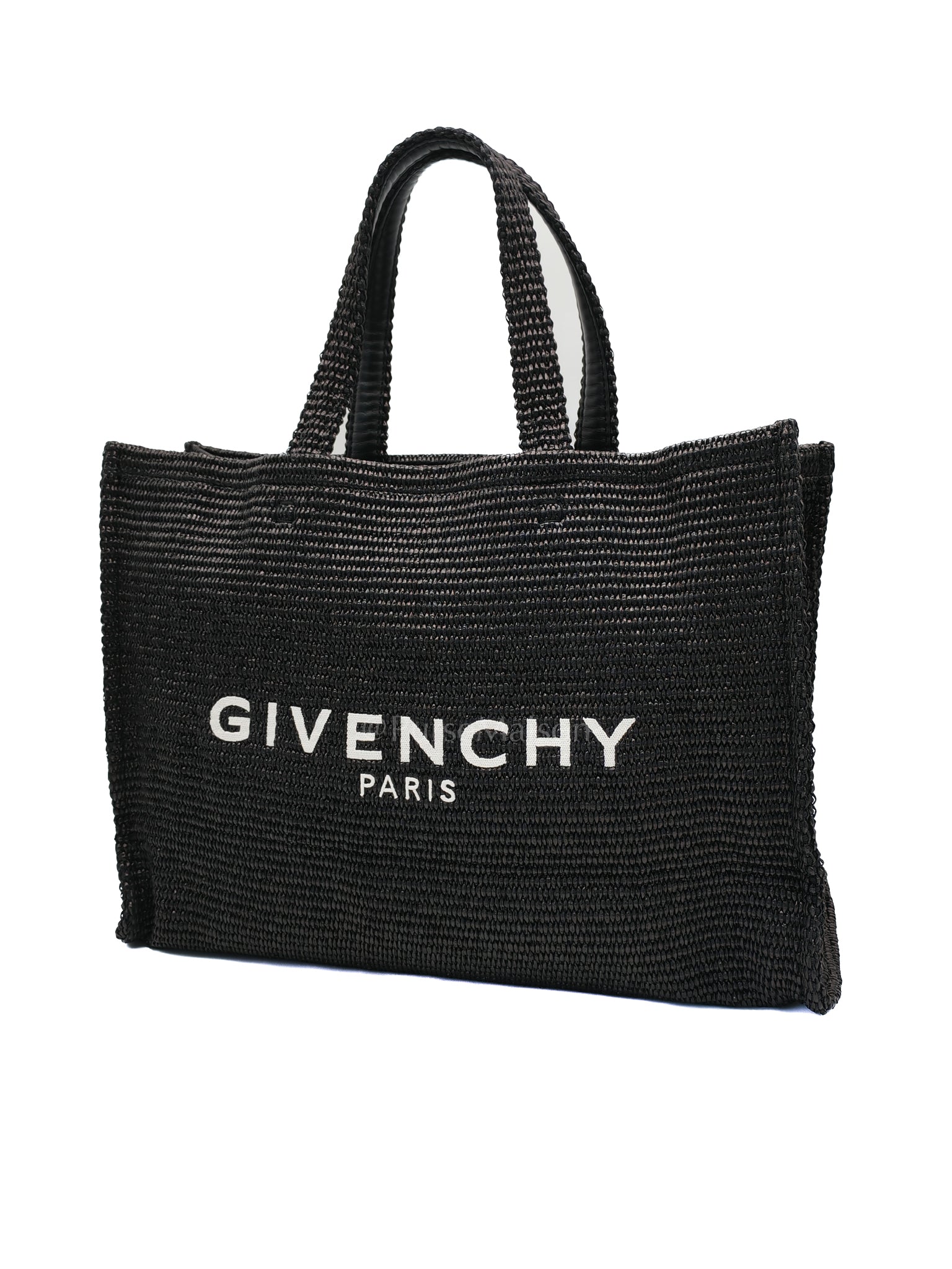 Woven Soft Raffia Medium Black Beach Tote Bag | Purse Maison Luxury Bags Shop