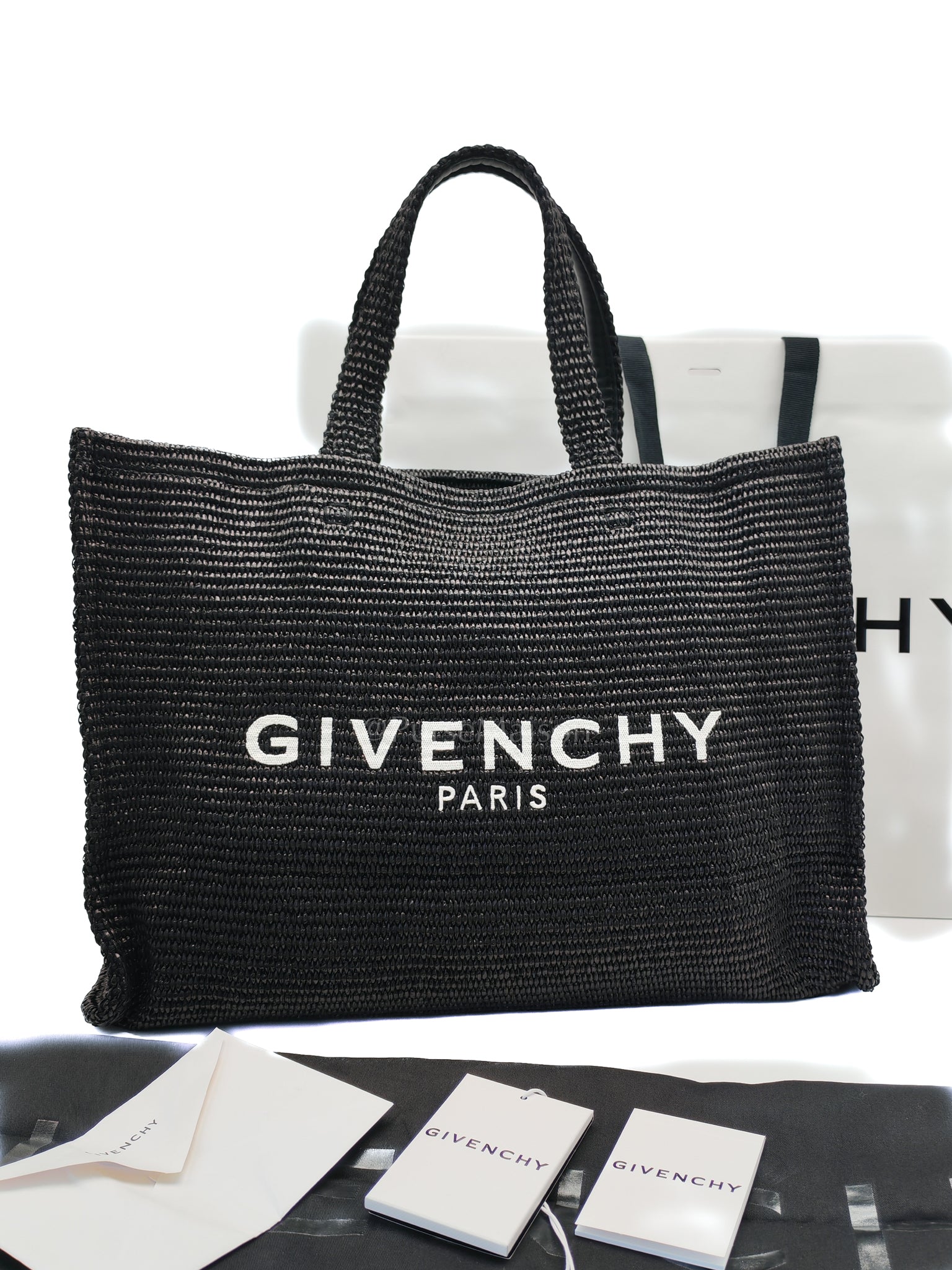 Woven Soft Raffia Medium Black Beach Tote Bag | Purse Maison Luxury Bags Shop