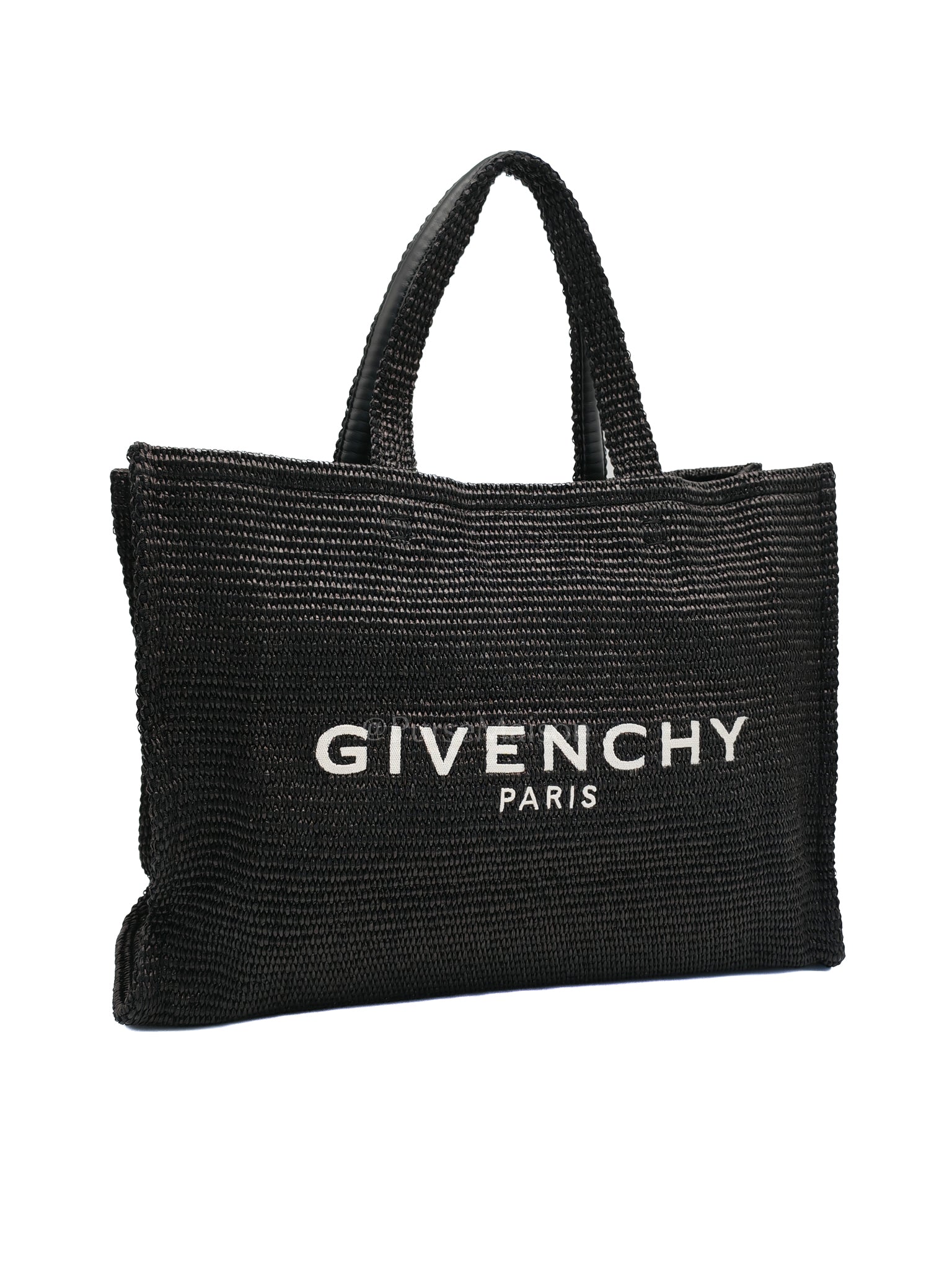 Woven Soft Raffia Medium Black Beach Tote Bag | Purse Maison Luxury Bags Shop