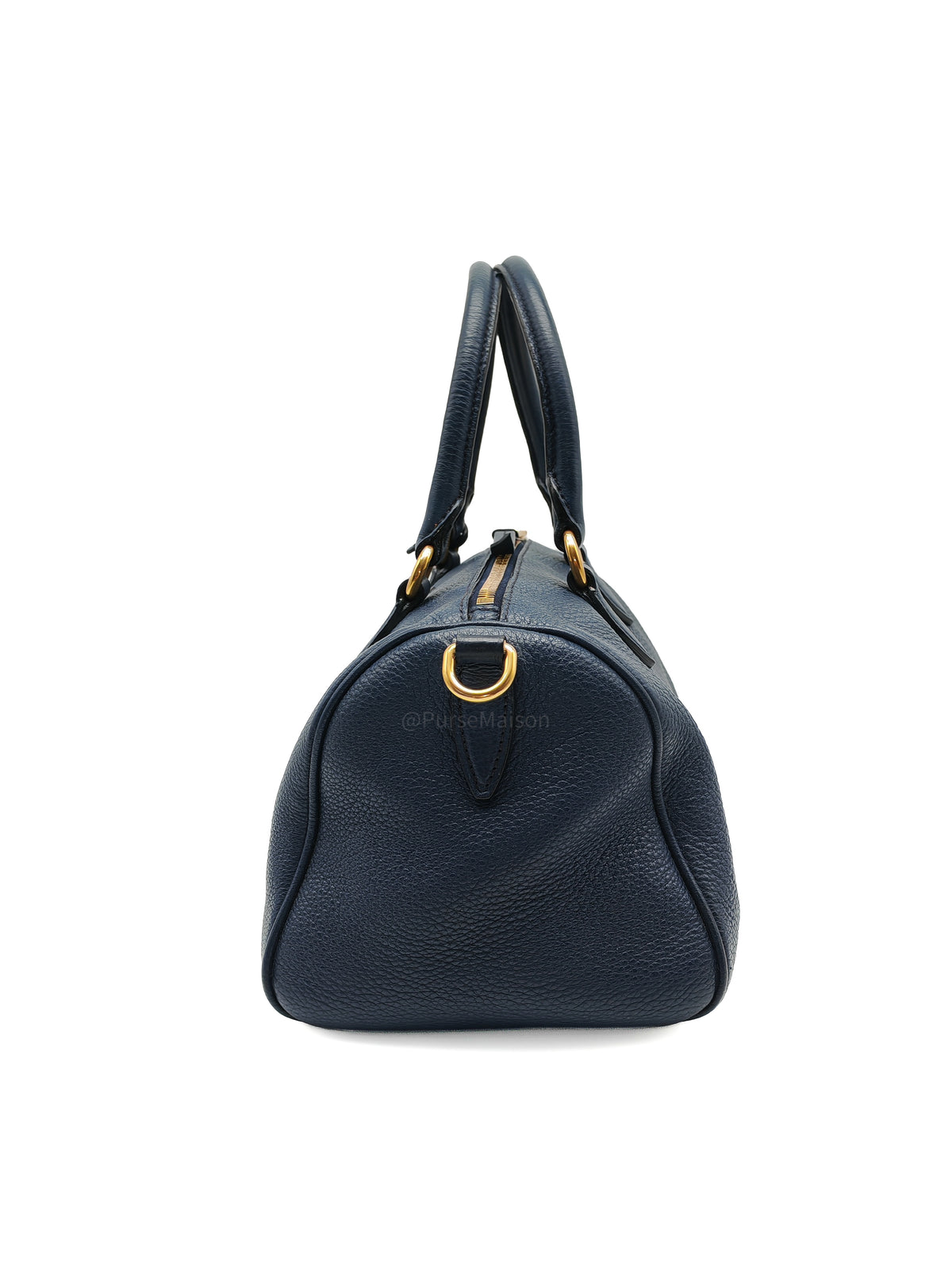Prada 1BB797 Vitello Phenix Bauletto in Baltico
