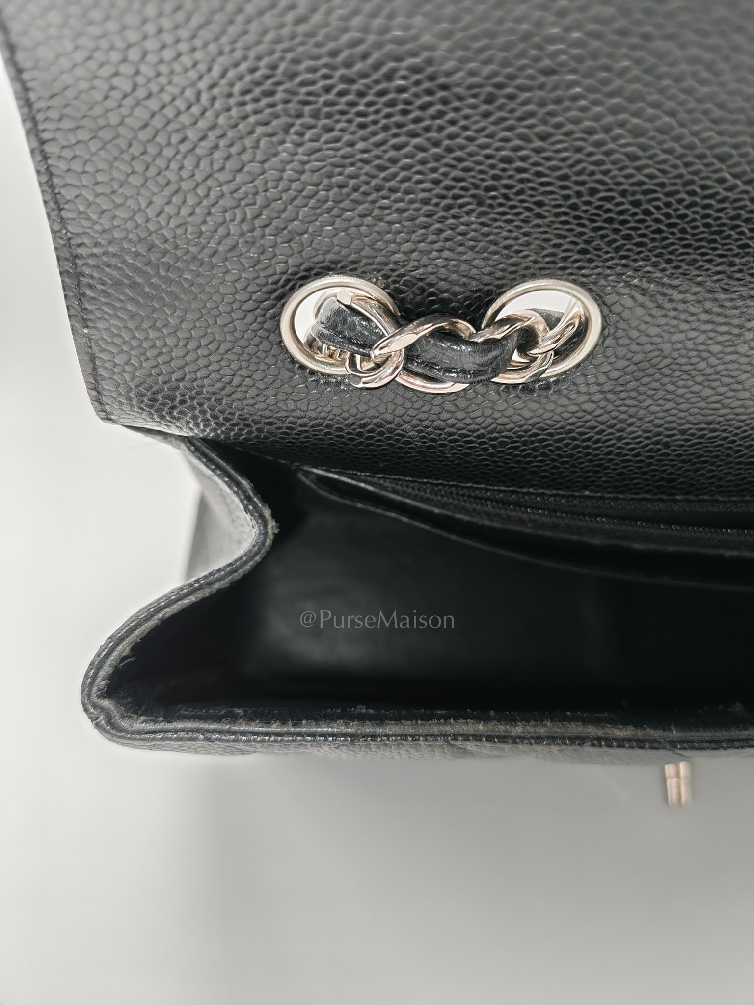 Classic Single Flap Jumbo in Black Caviar Leather Silver Hardware (Series 13)