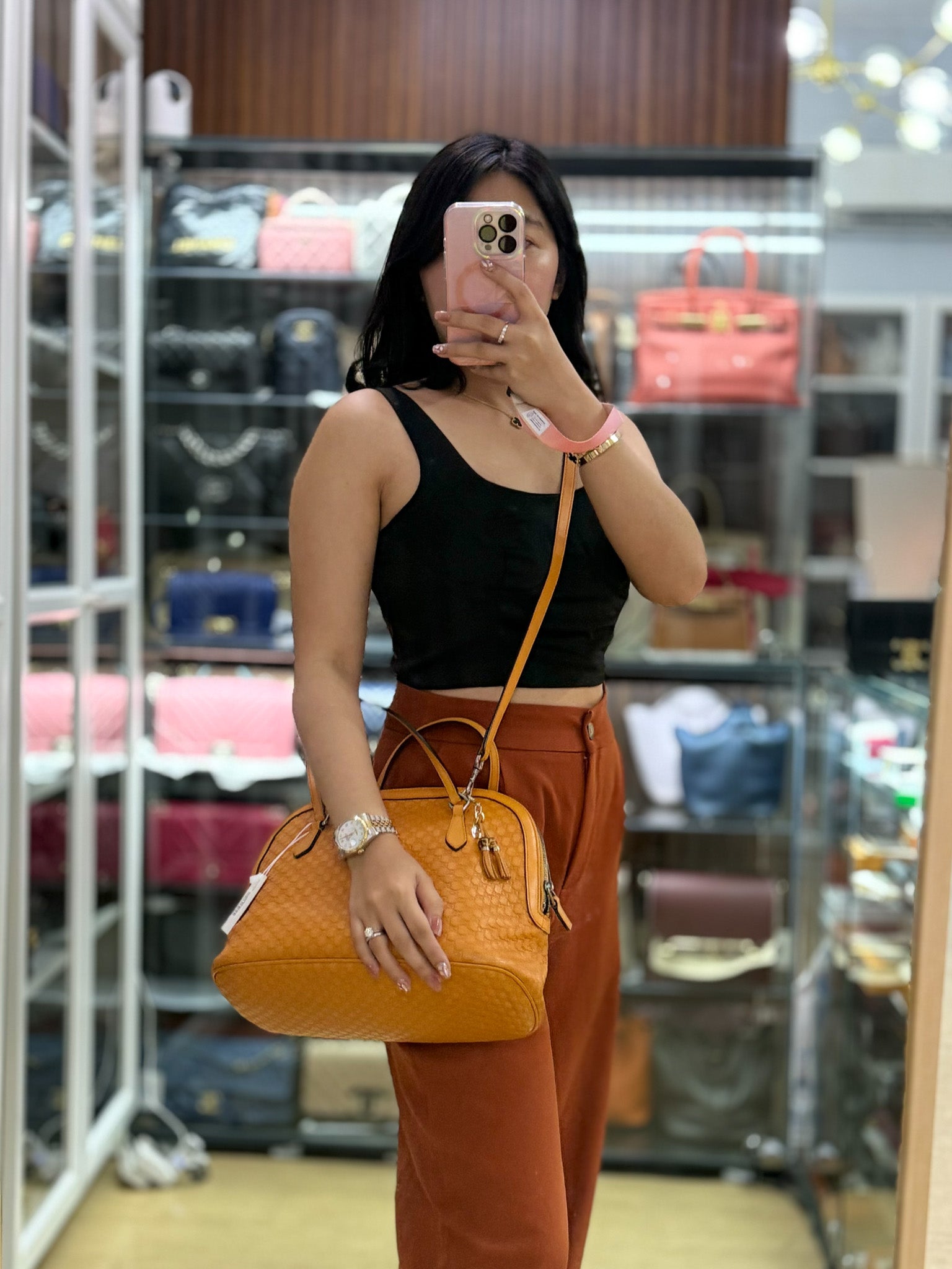 Yellow Medium Guccissima Leather Dome Bag | Purse Maison Luxury Bags Shop