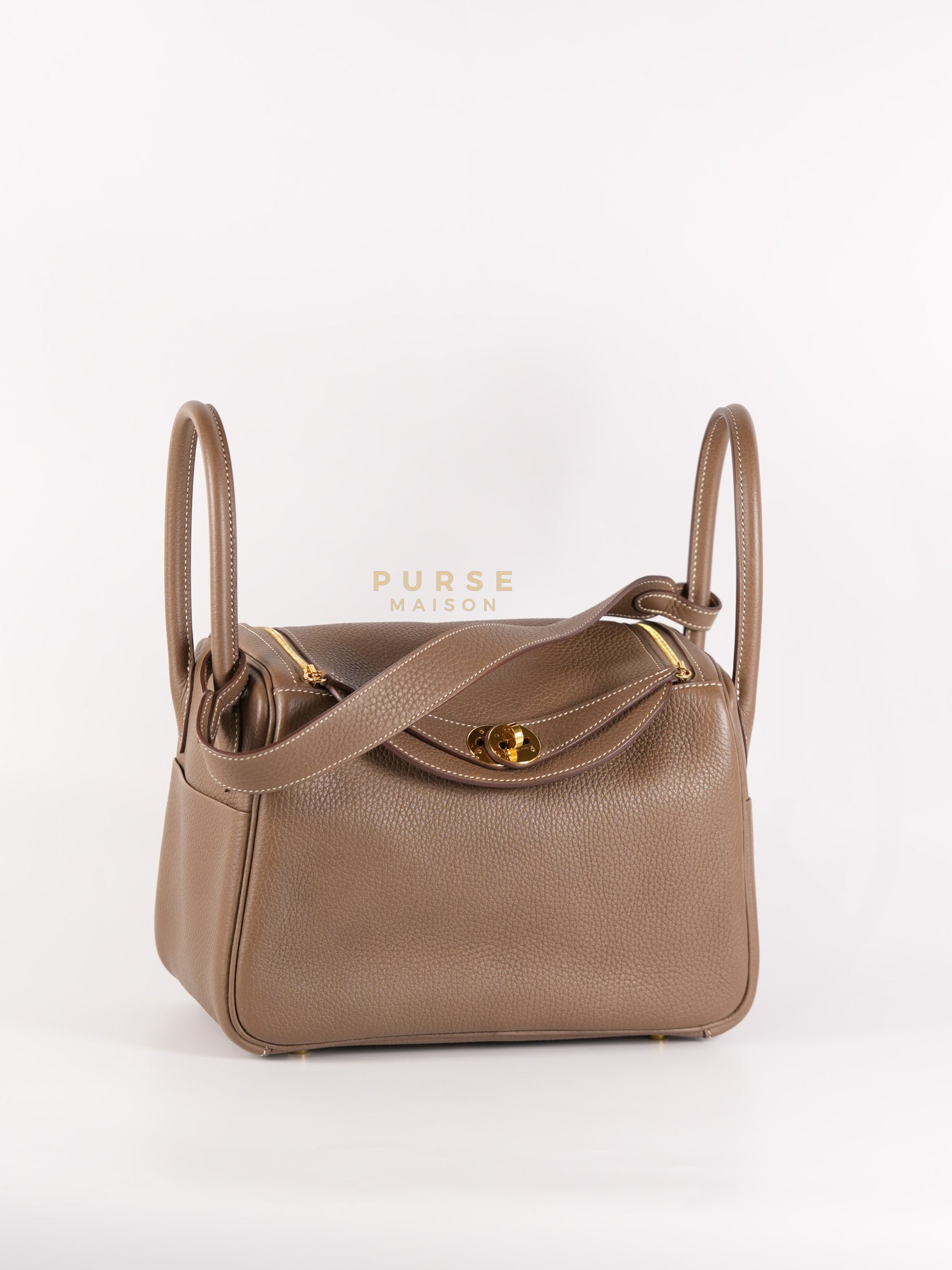 Lindy 26 Etoupe in Togo Leather and Gold Hardware Stamp Y (2020)