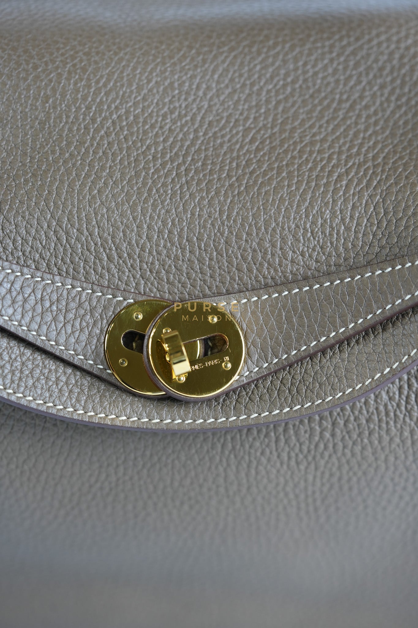 Lindy 26 Etoupe in Togo Leather and Gold Hardware Stamp Y (2020)