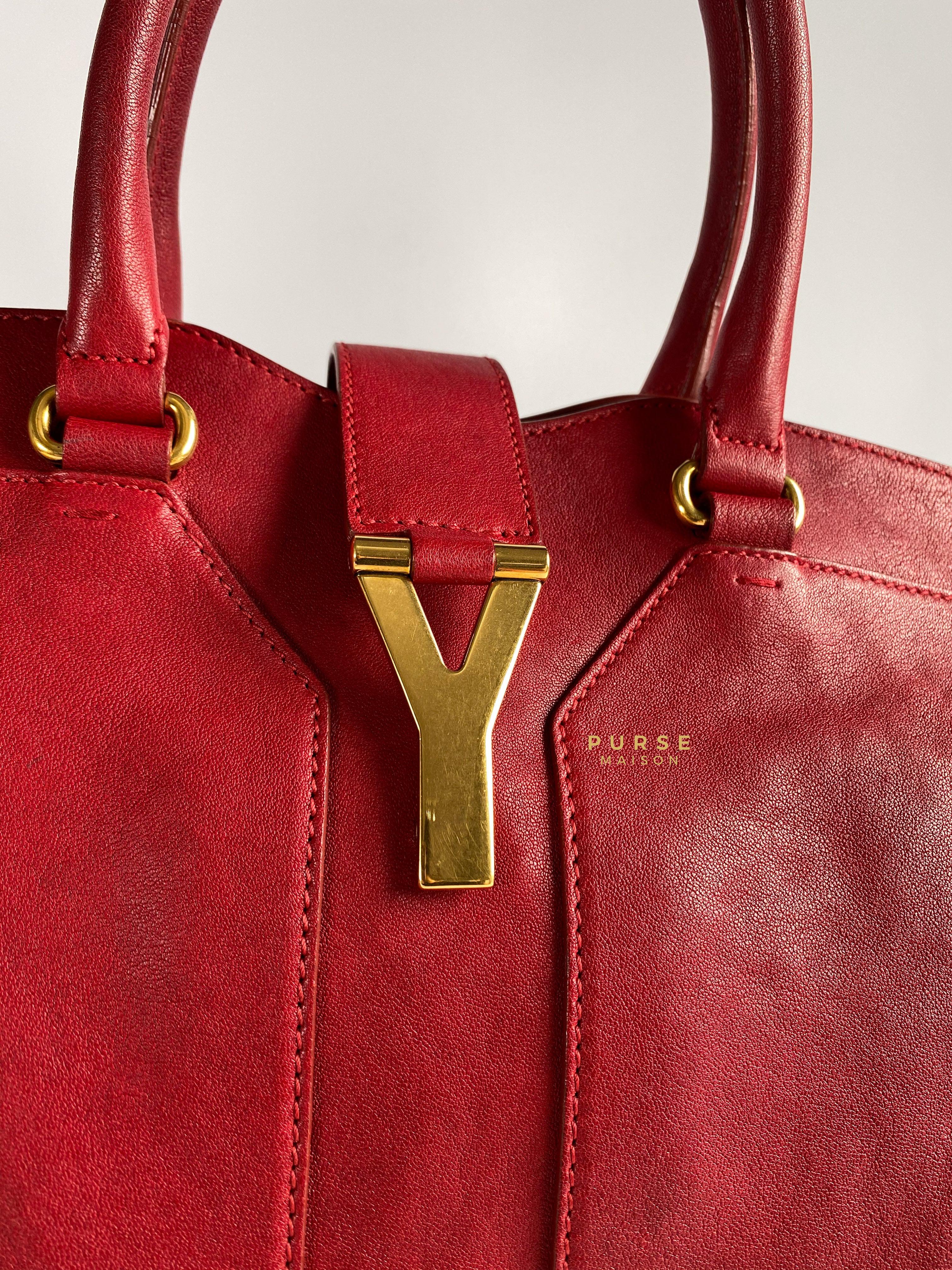 Ysl red cheap and gold bag