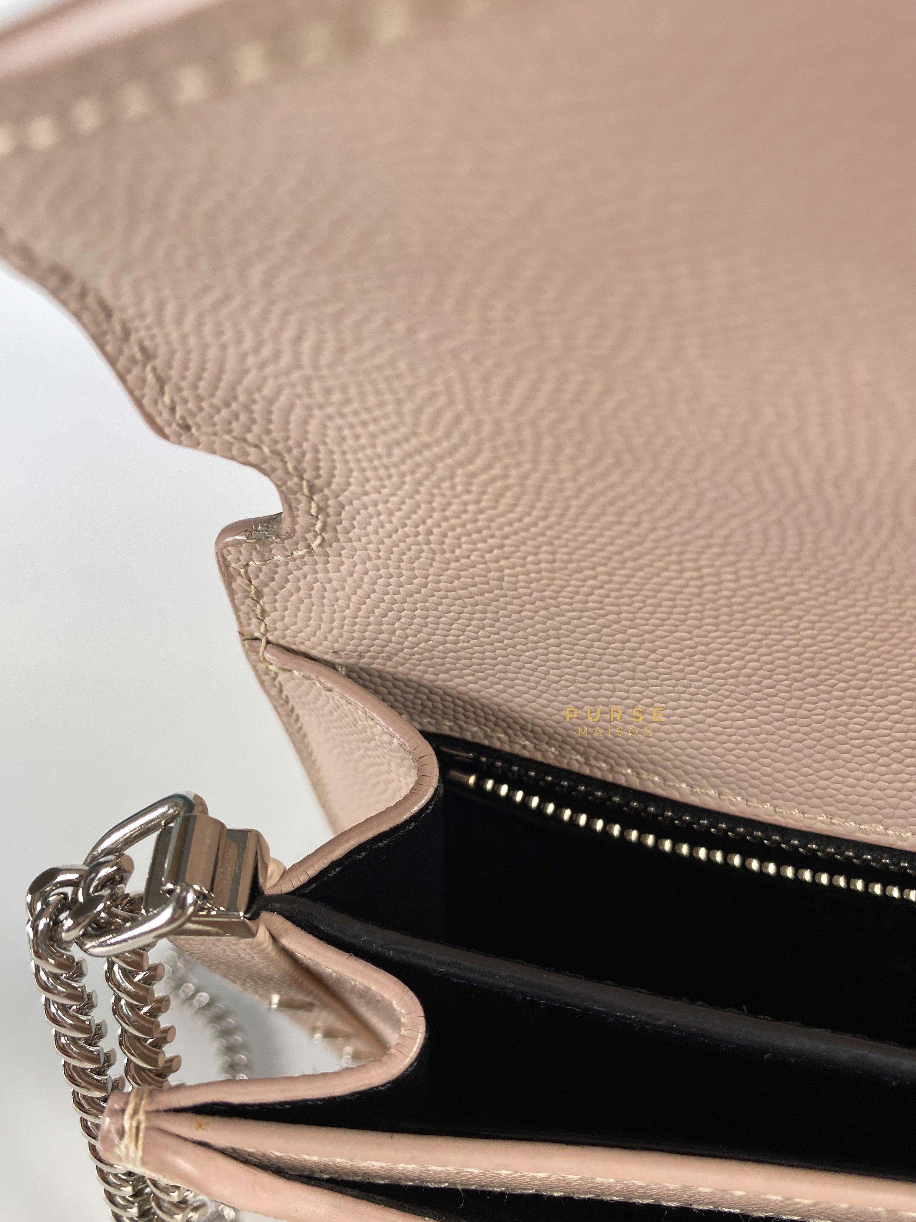 YSL Cassandra in Marble Pink Grain Leather | Purse Maison Luxury Bags Shop