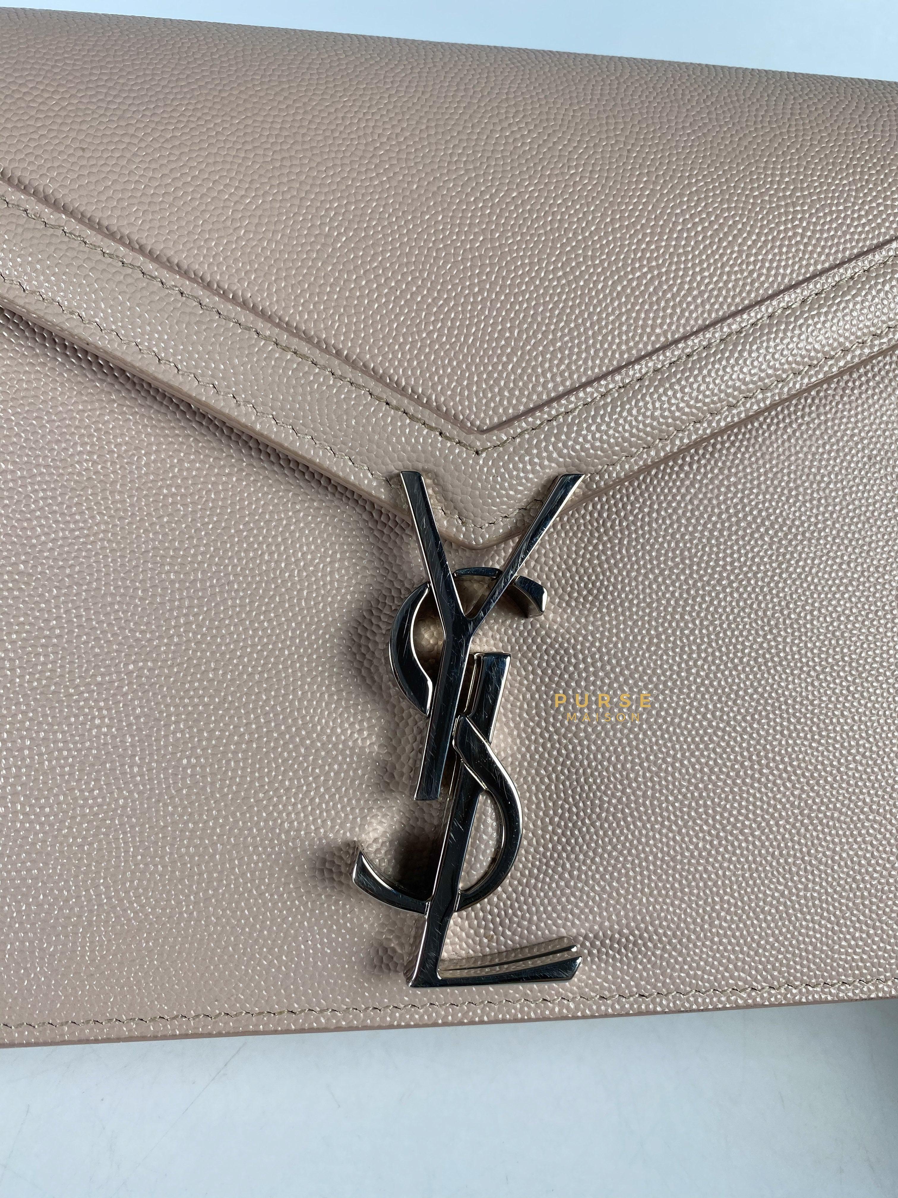YSL Cassandra in Marble Pink Grain Leather | Purse Maison Luxury Bags Shop