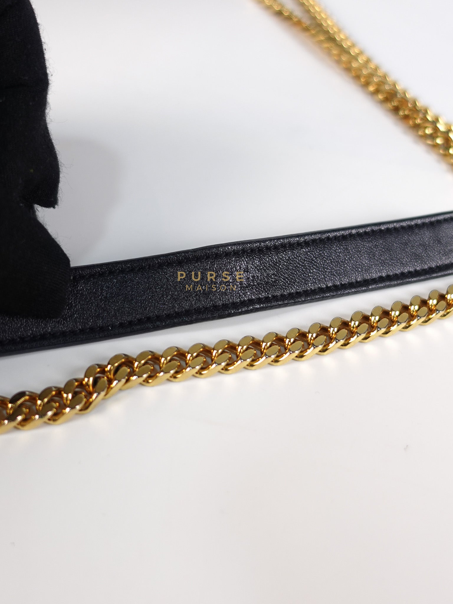 YSL College Black Chevron Lambskin Shoulder Bag | Purse Maison Luxury Bags Shop