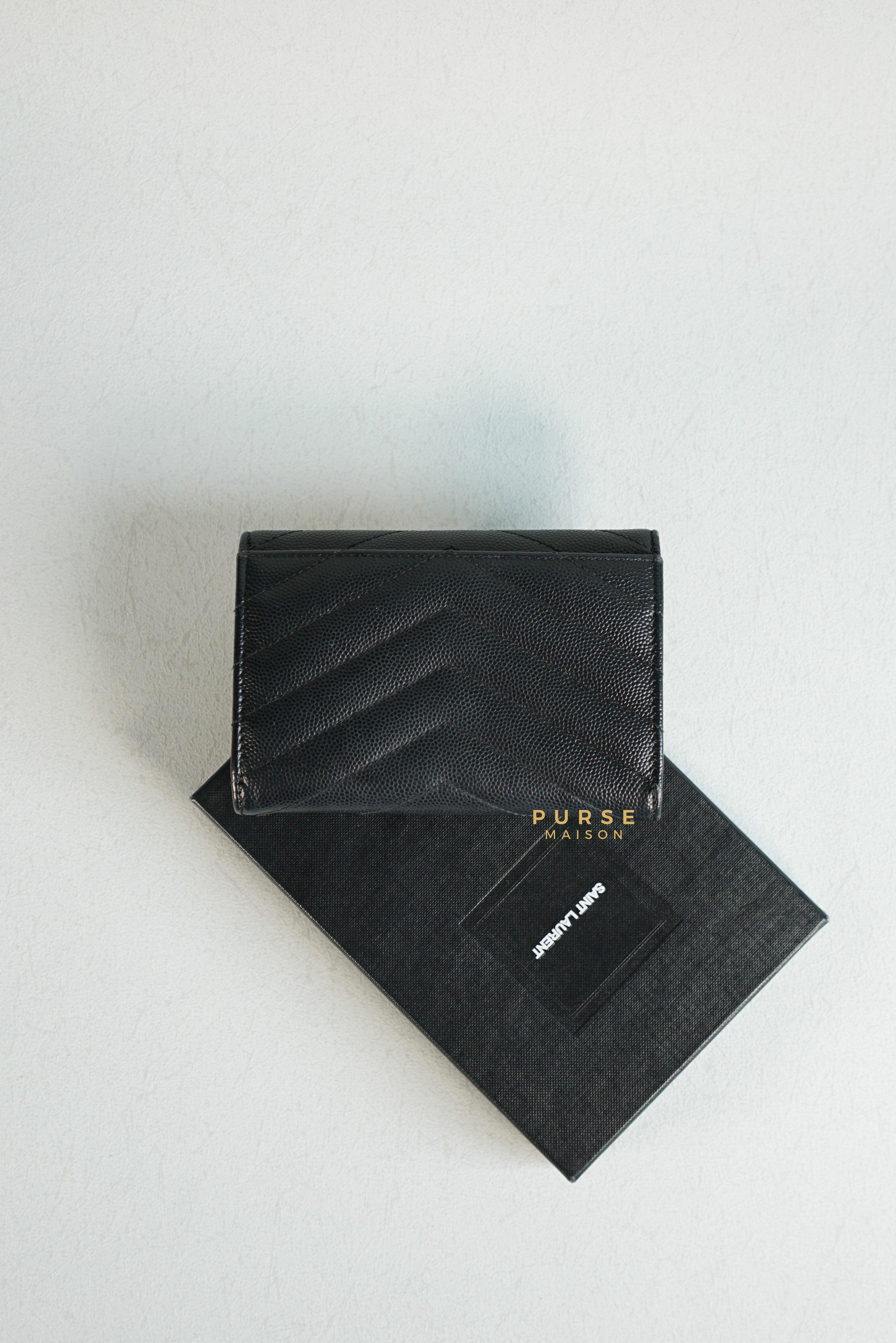 Ysl wallet on chain best sale black hardware