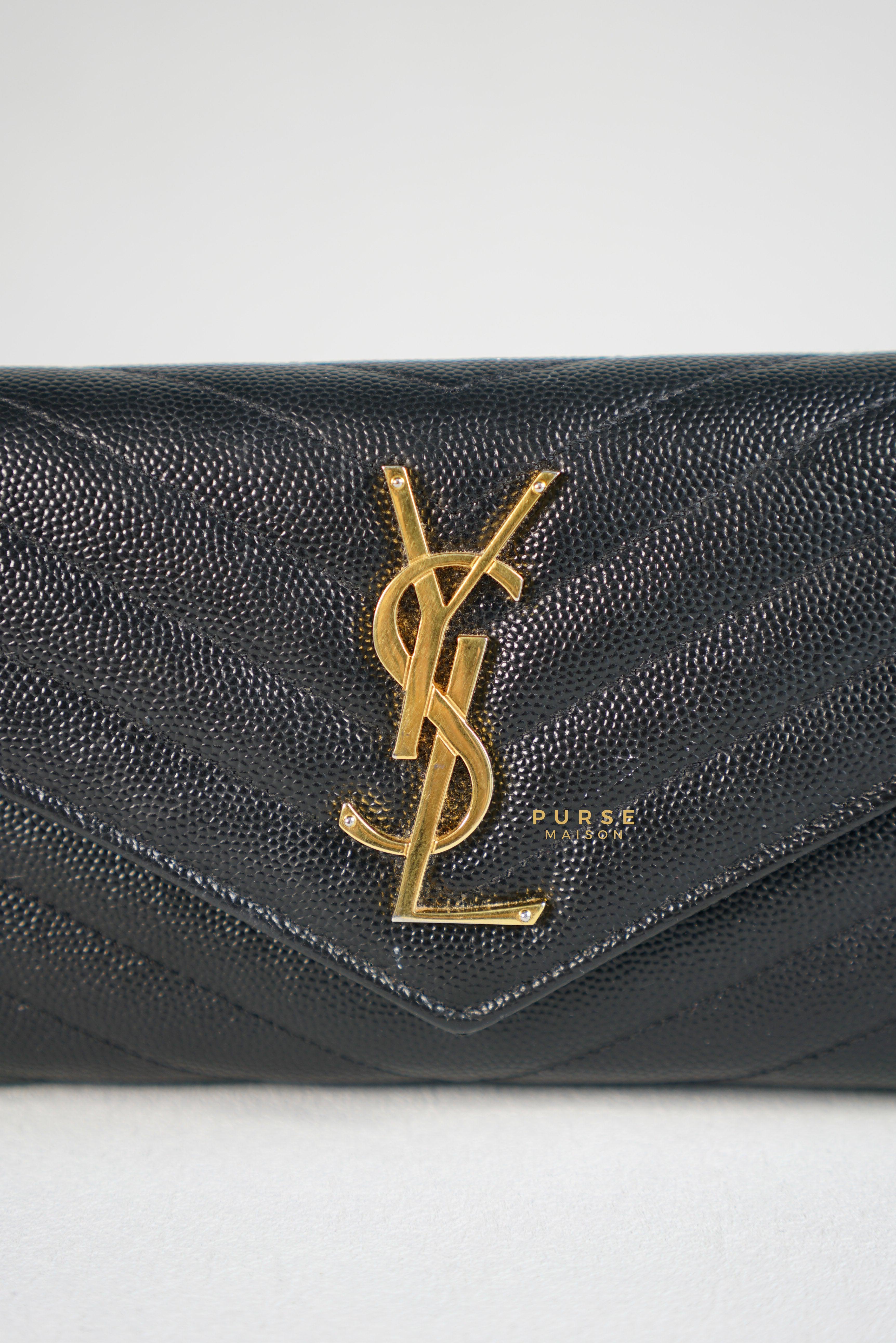 Ysl black best sale monogram wallet