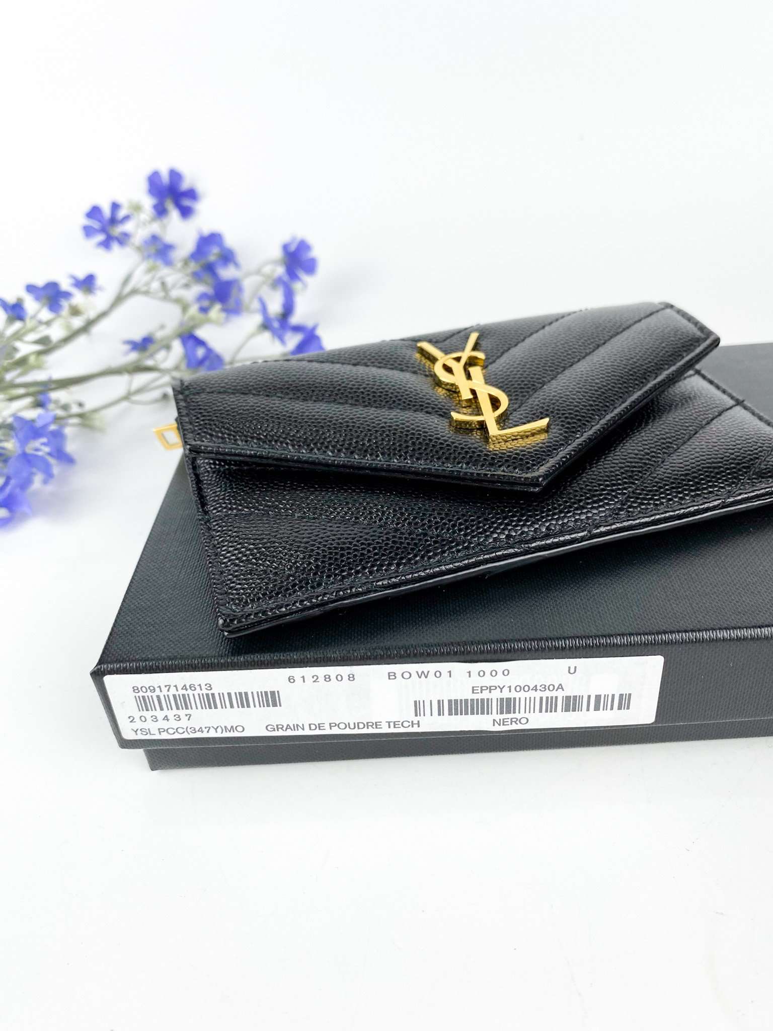 YSL Fragment Flap Card Case Monogram Purse Maison