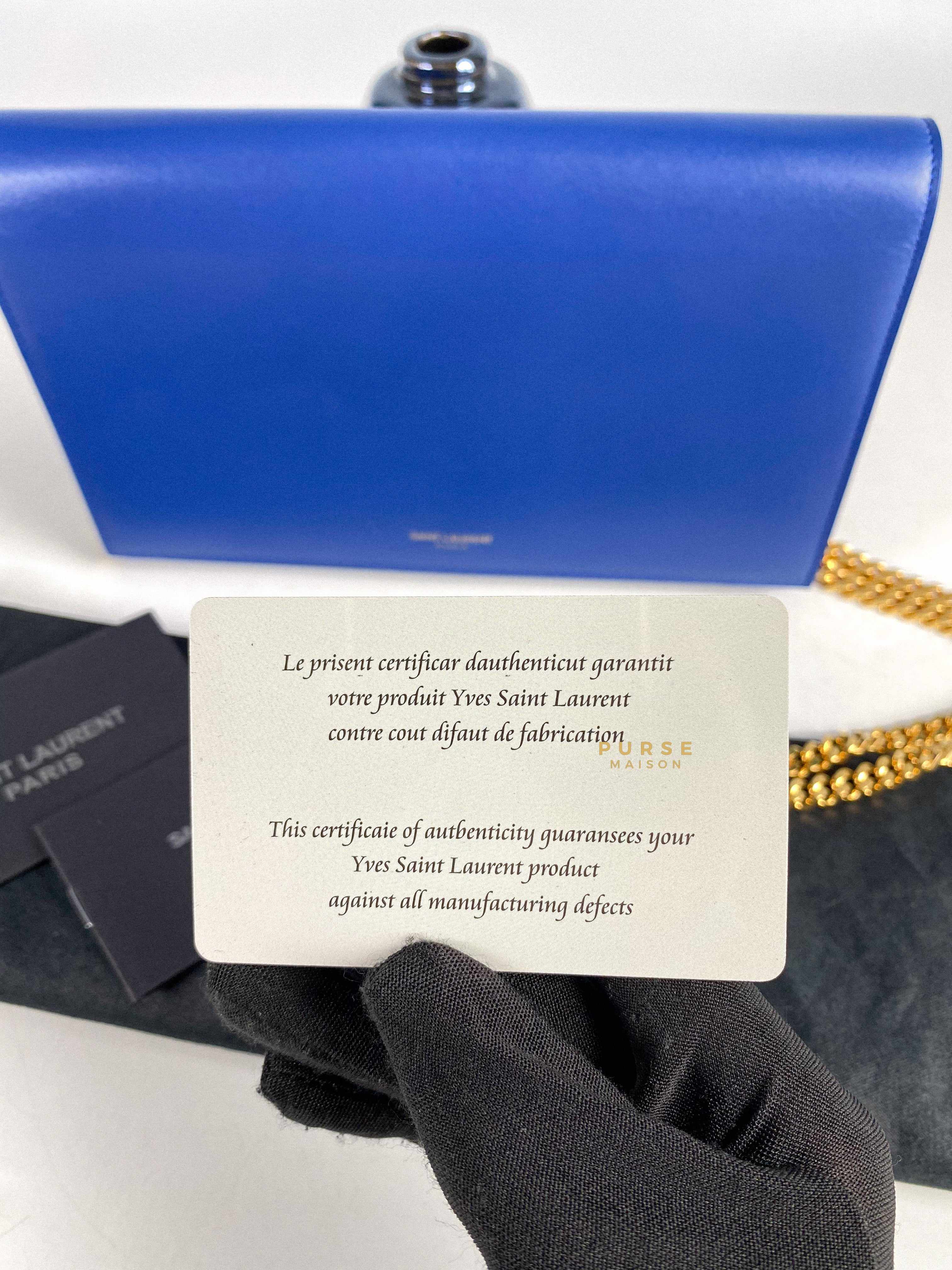 Ysl card holder discount blue