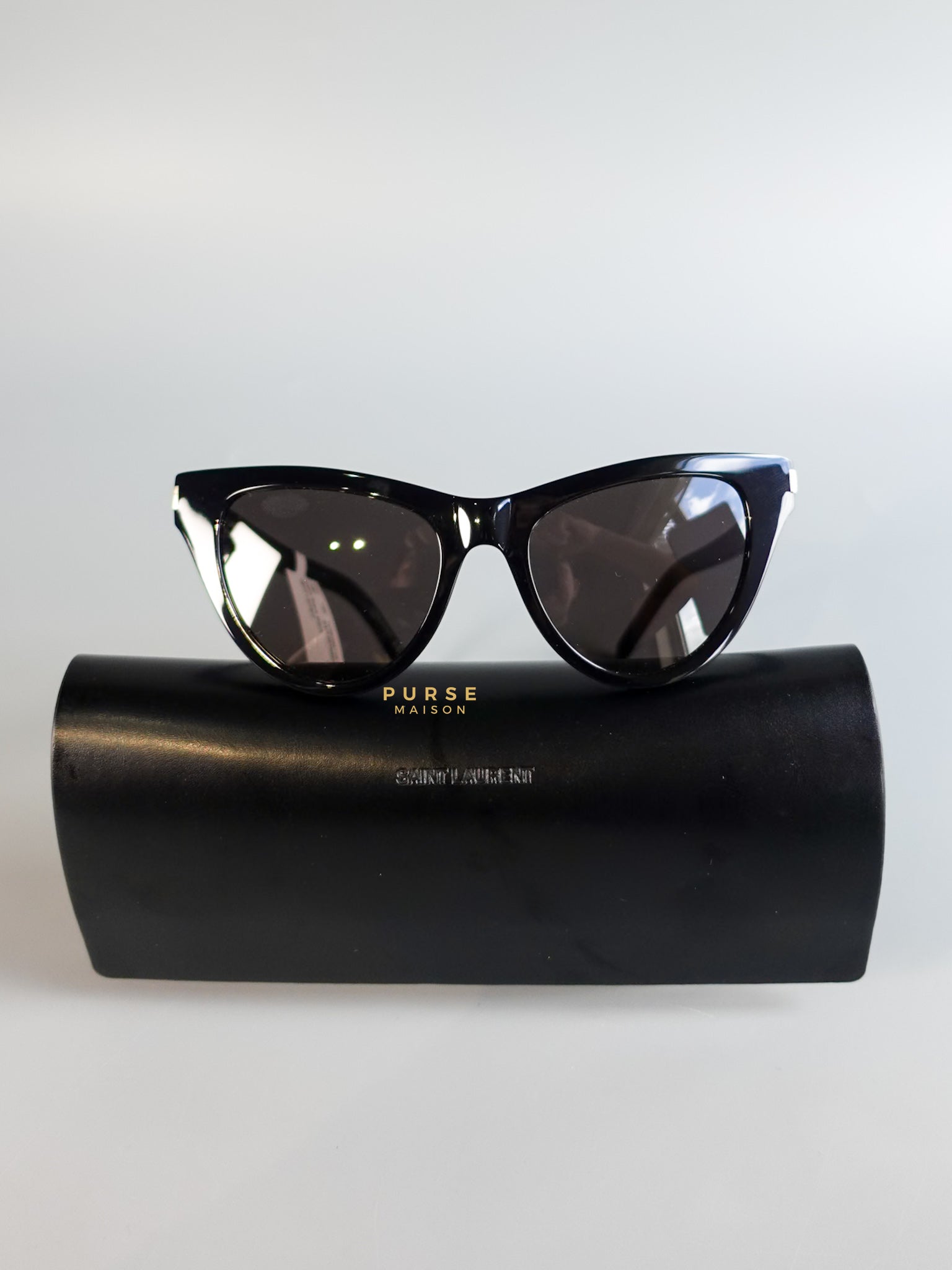 YSL SL425 001 Cat Eye Black Sunglasses | Purse Maison Luxury Bags Shop