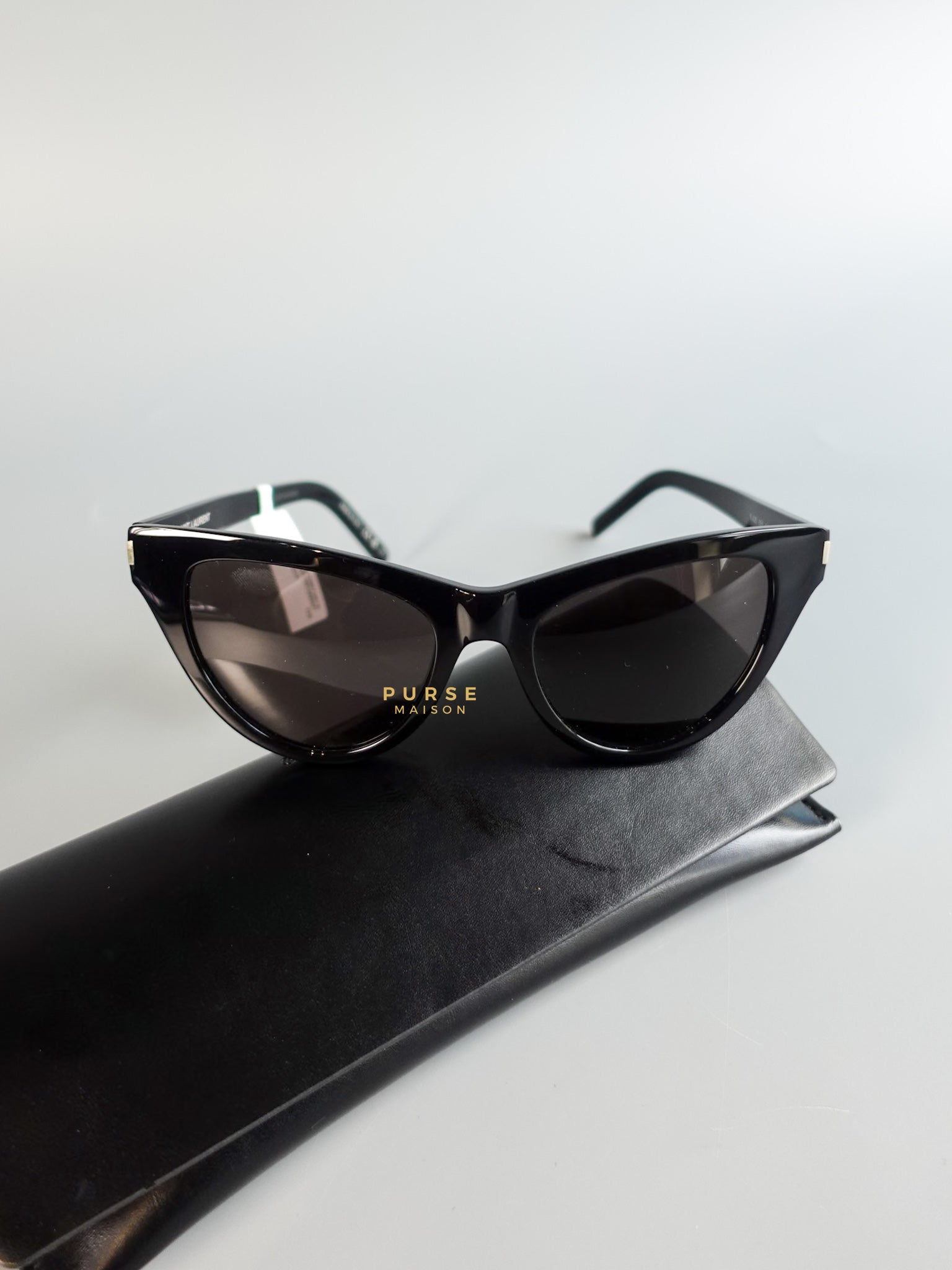 YSL SL425 001 Cat Eye Black Sunglasses | Purse Maison Luxury Bags Shop