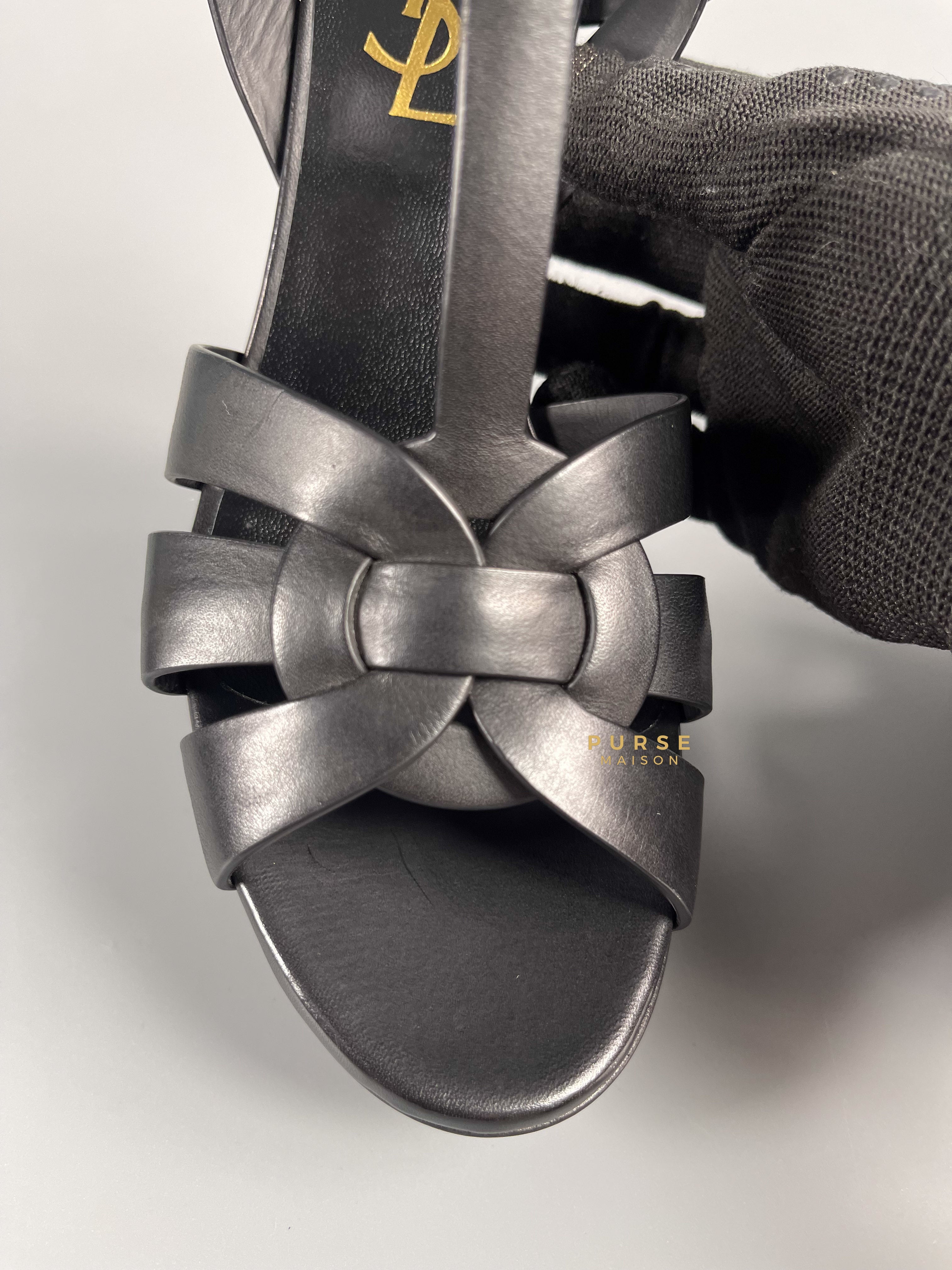 YSL Tribute Black High Heels Sandals (Size 35.5 EU, 23cm) | Purse Maison Luxury Bags Shop