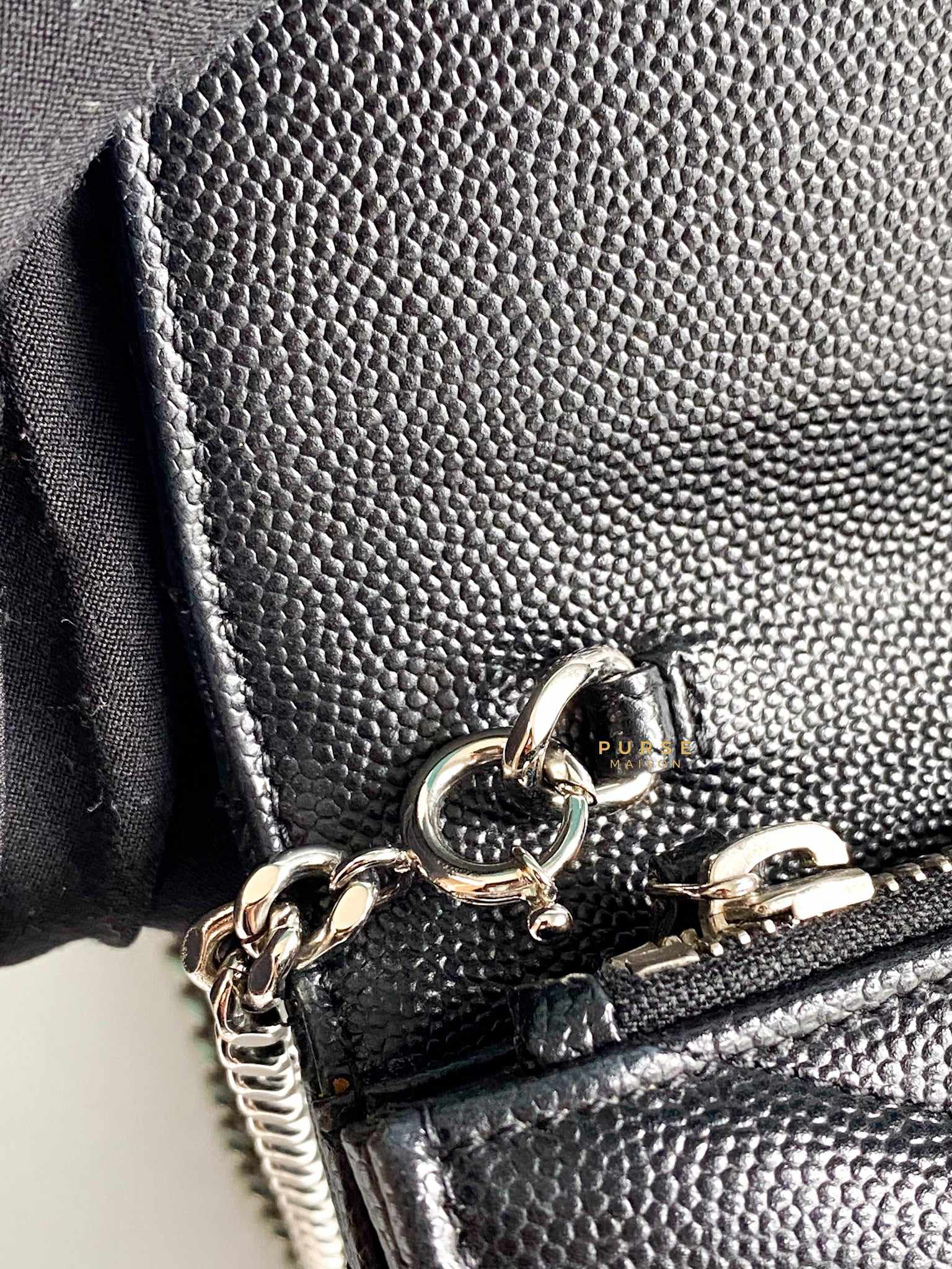 YSL Black Wallet on Chain GM Silver Hardware. Made in Italy. With box ❤️ -  Canon E-Bags Prime