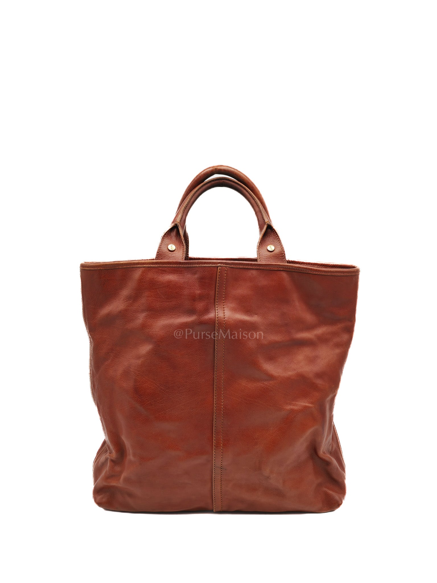 Yves Saint Laurent Rive Gauche in Brown Cowhide Leather Tote Bag