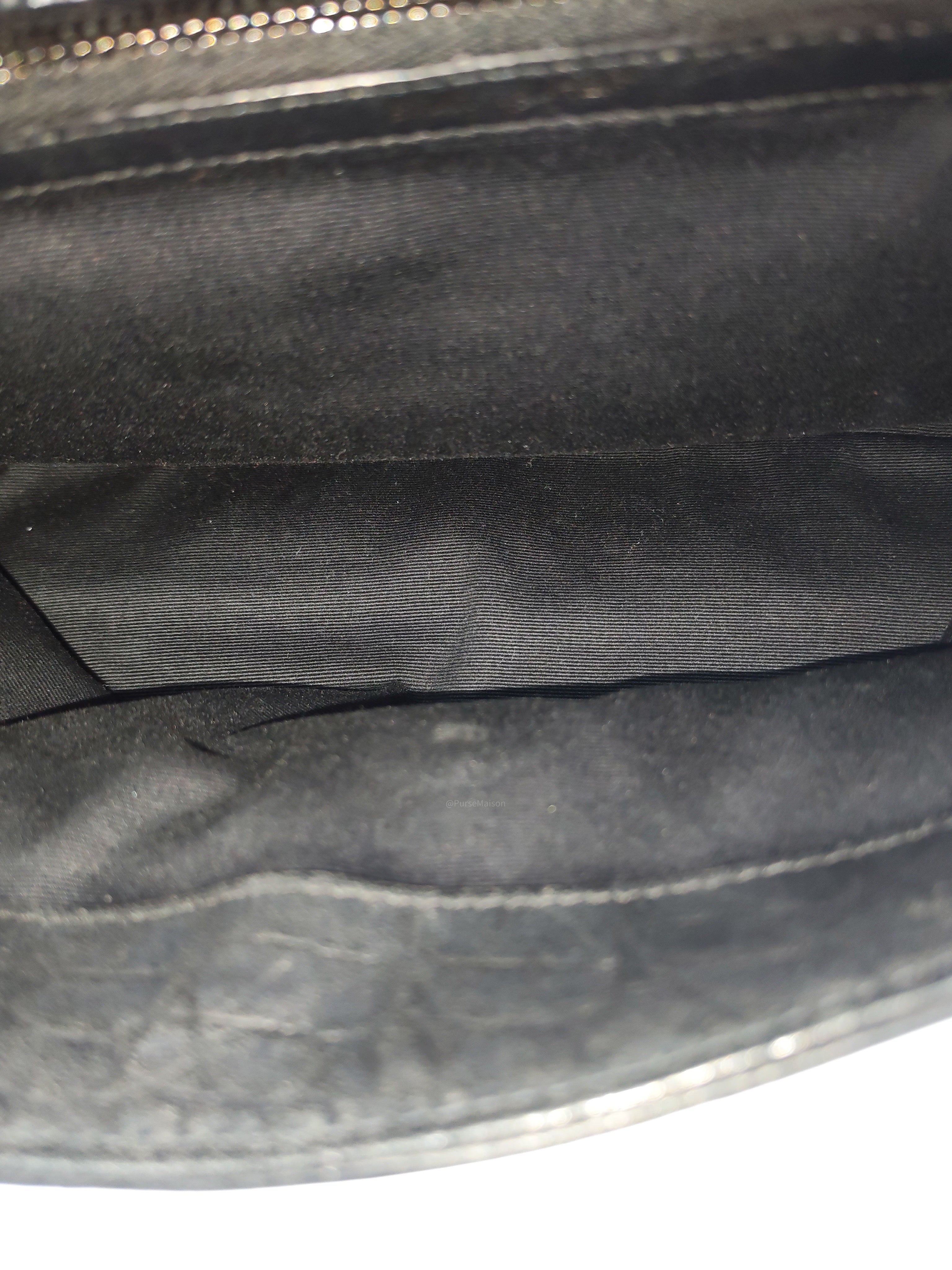Yves Saint Laurent Medium West Hollywood Monogram Fold-over in Black Crocodile-Embossed Calfskin Leather Crossbody Bag