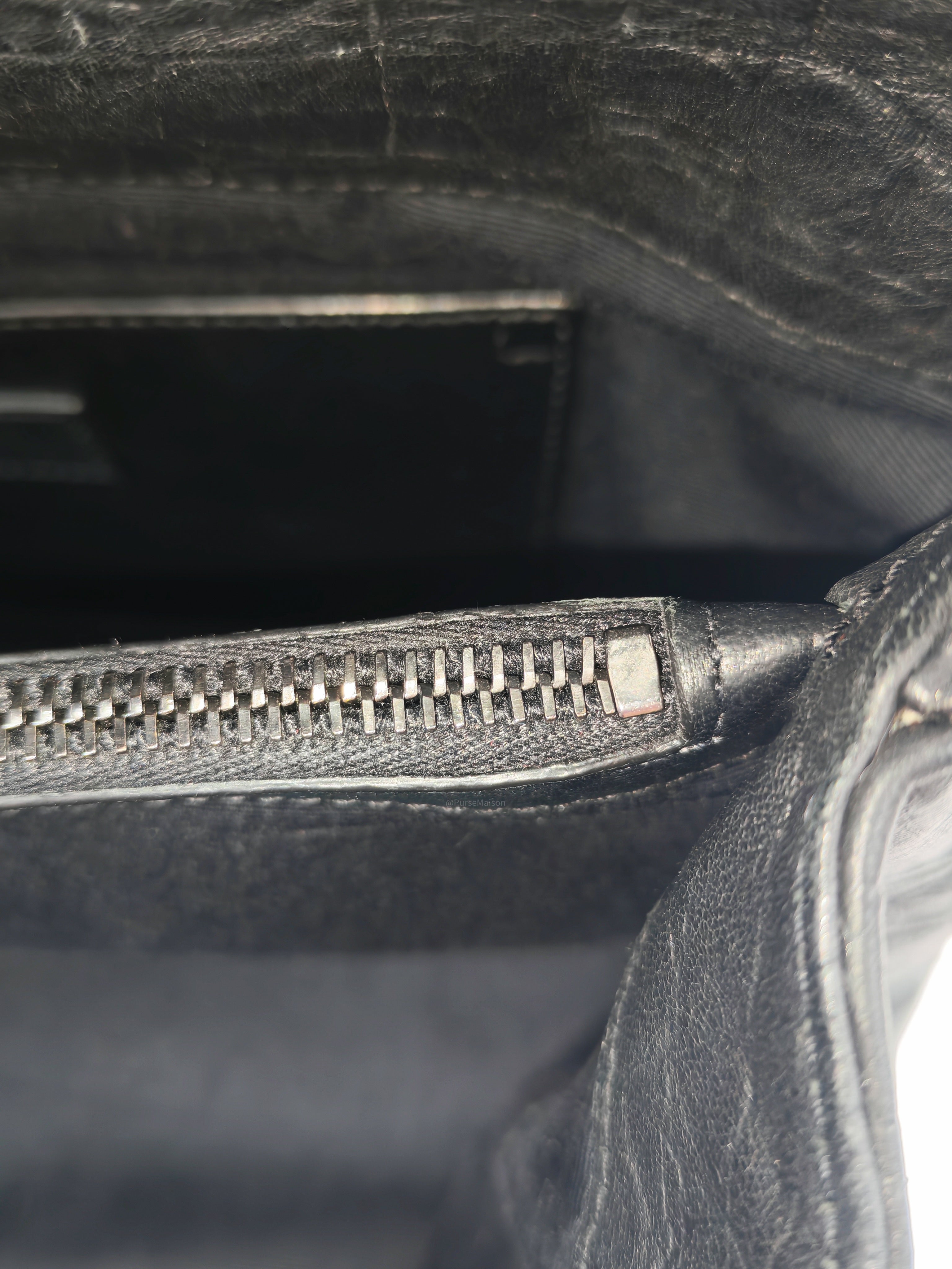 Yves Saint Laurent Medium West Hollywood Monogram Fold-over in Black Crocodile-Embossed Calfskin Leather Crossbody Bag