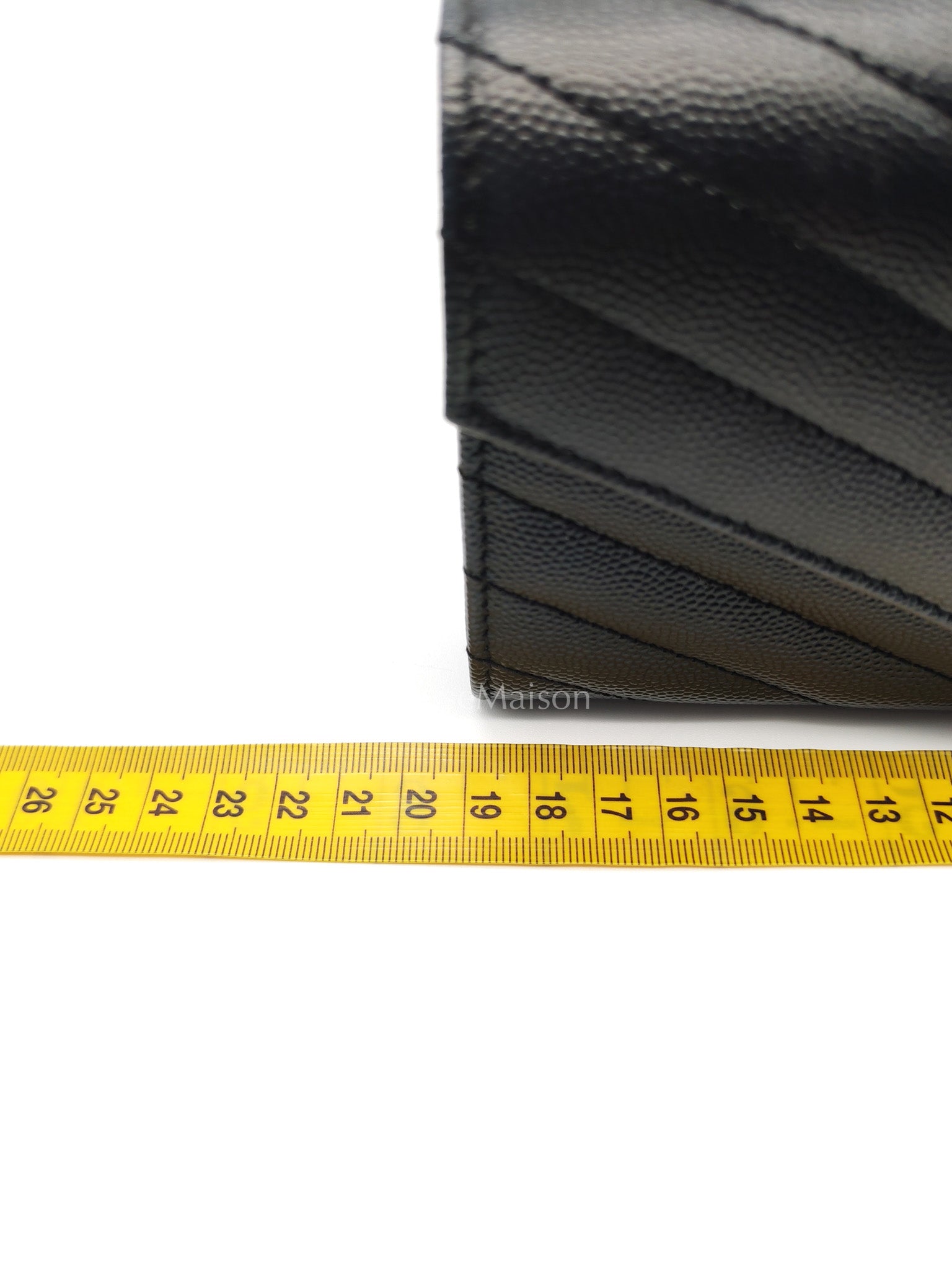 Yves Saint Laurent Long Flap Wallet in Black Cassandre Matelassé Grain De Poudre Leather and Gold Hardware