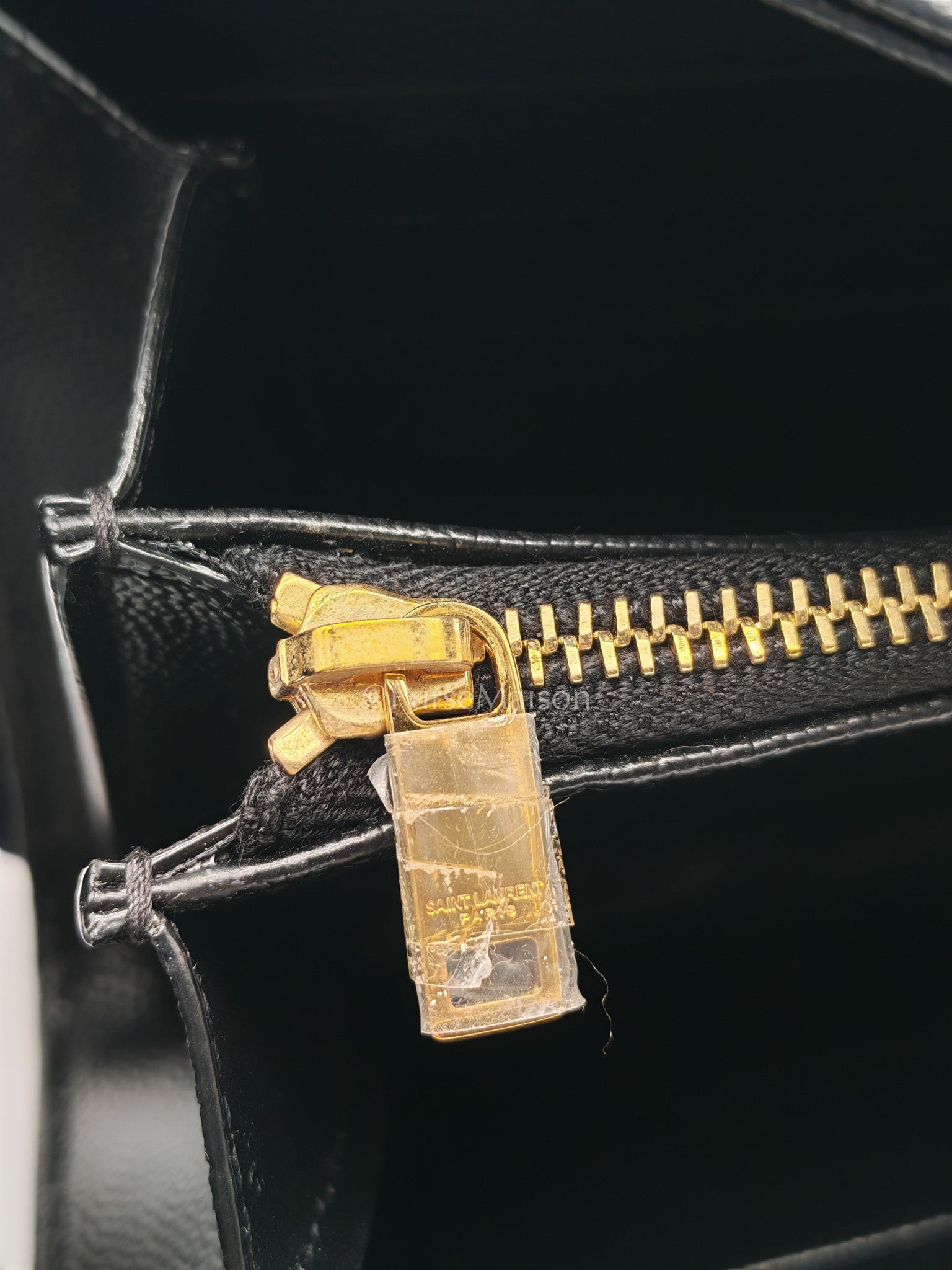 Yves Saint Laurent Long Flap Wallet in Black Cassandre Matelassé Grain De Poudre Leather and Gold Hardware