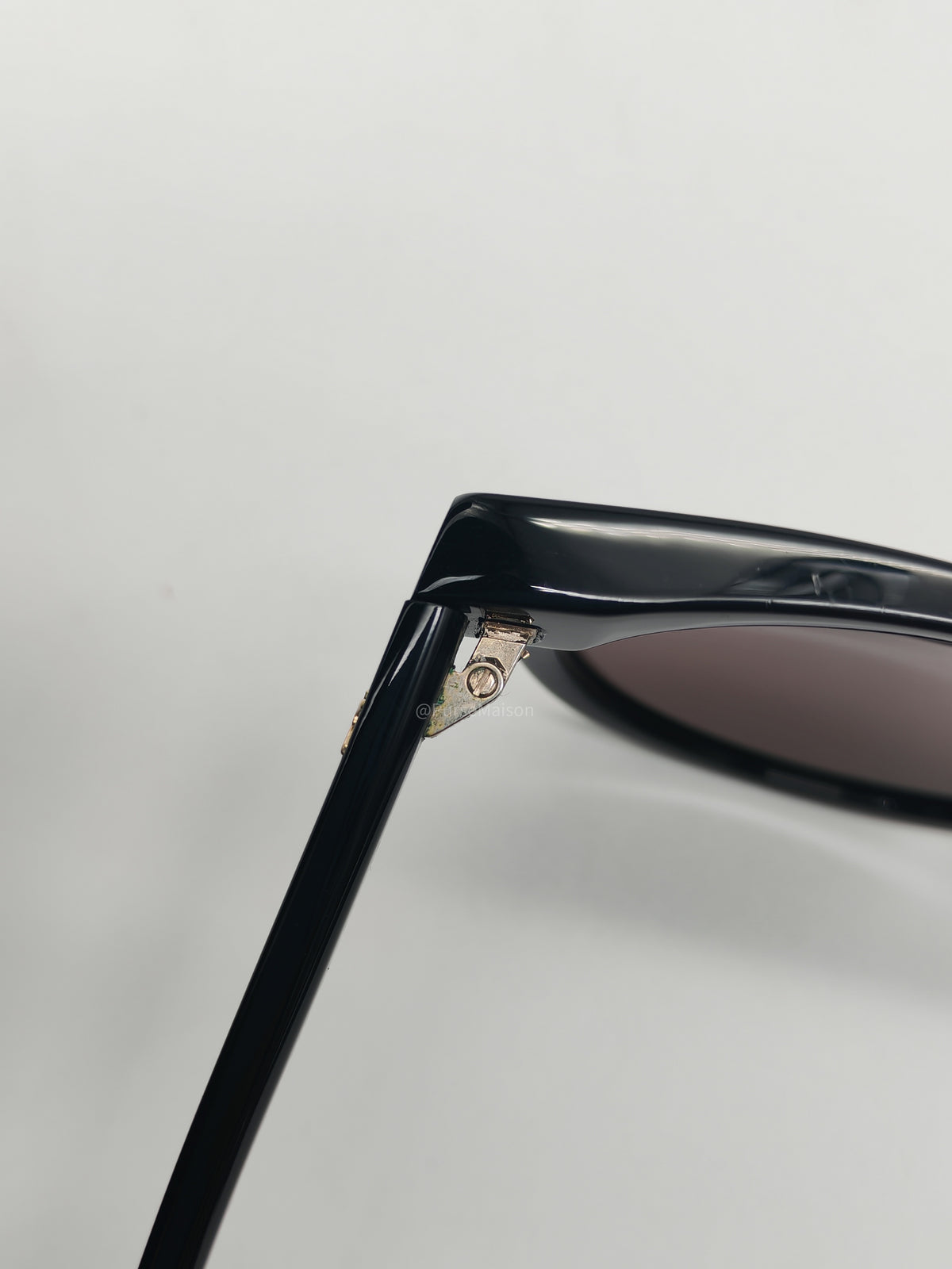 Yves Saint Laurent Black Round Acetate Frame Sunglasses | Purse Maison Luxury Bags Shop