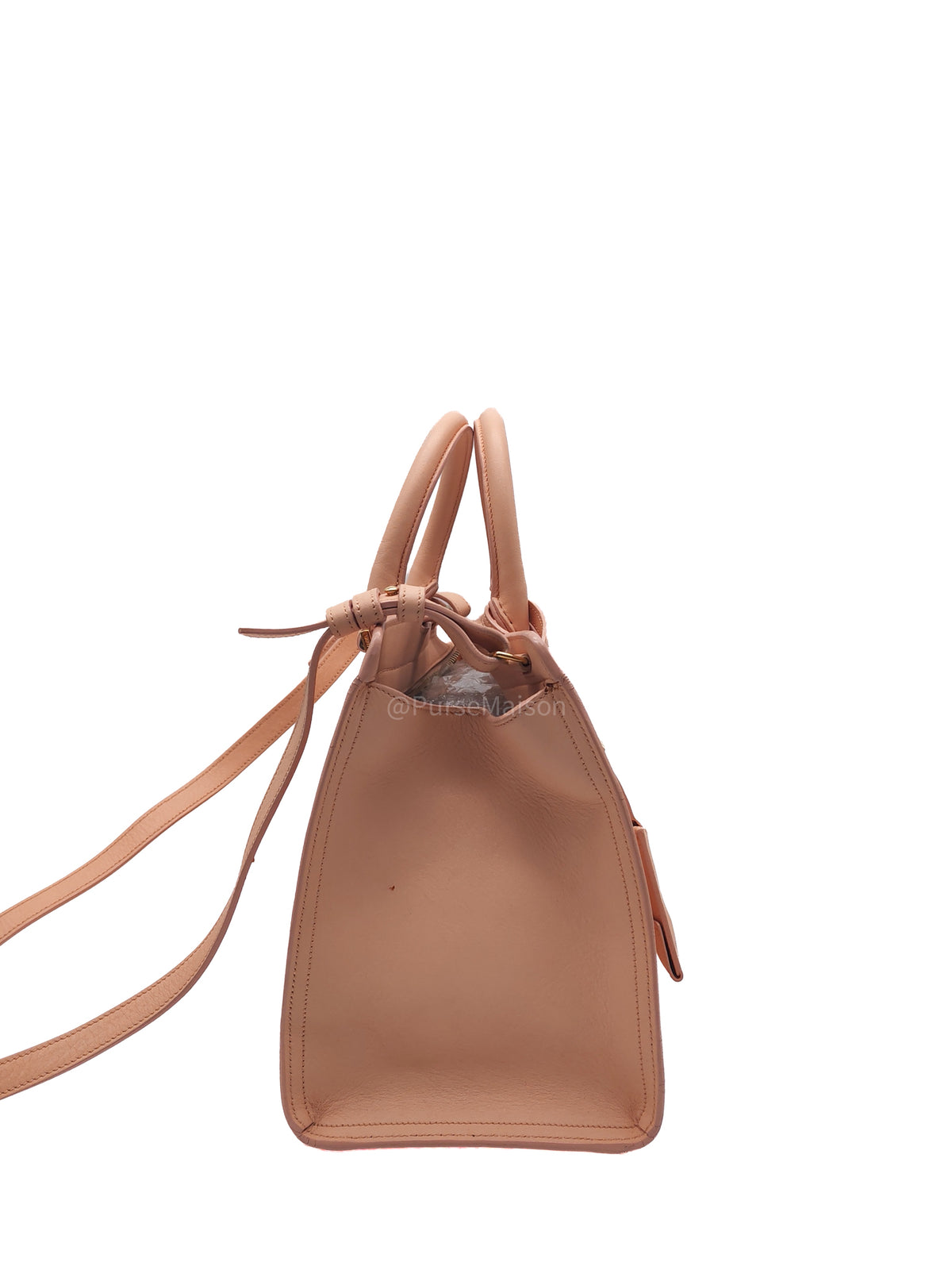 Yves Saint Laurent Cabas Chyc 2way Tote Bag in Peach Calfskin Leather and Gold Hardware | Purse Maison Luxury Bags Shop