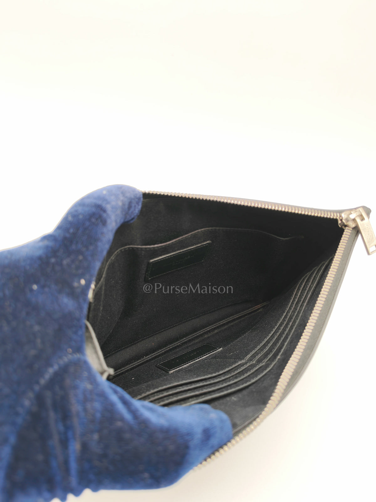 City Patch Pouch in Black/Multicolor Silver Harware | Purse Maison Luxury Bags Shop