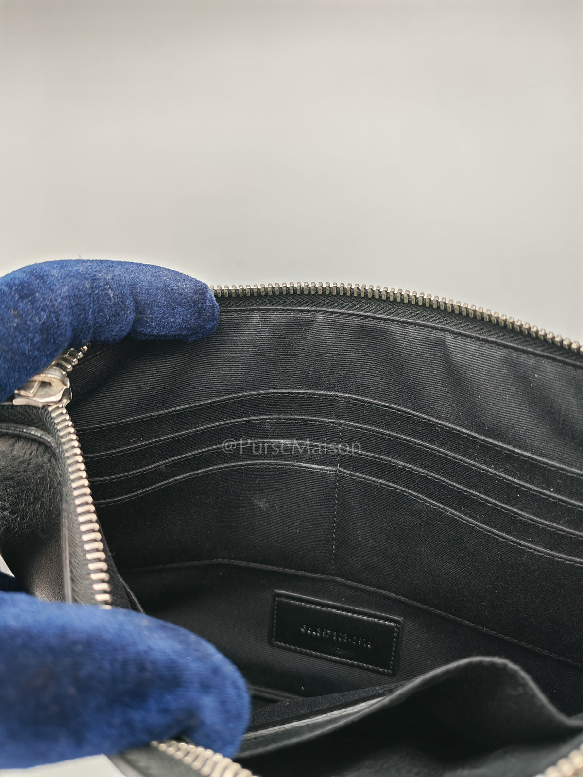 City Patch Pouch in Black/Multicolor Silver Harware | Purse Maison Luxury Bags Shop