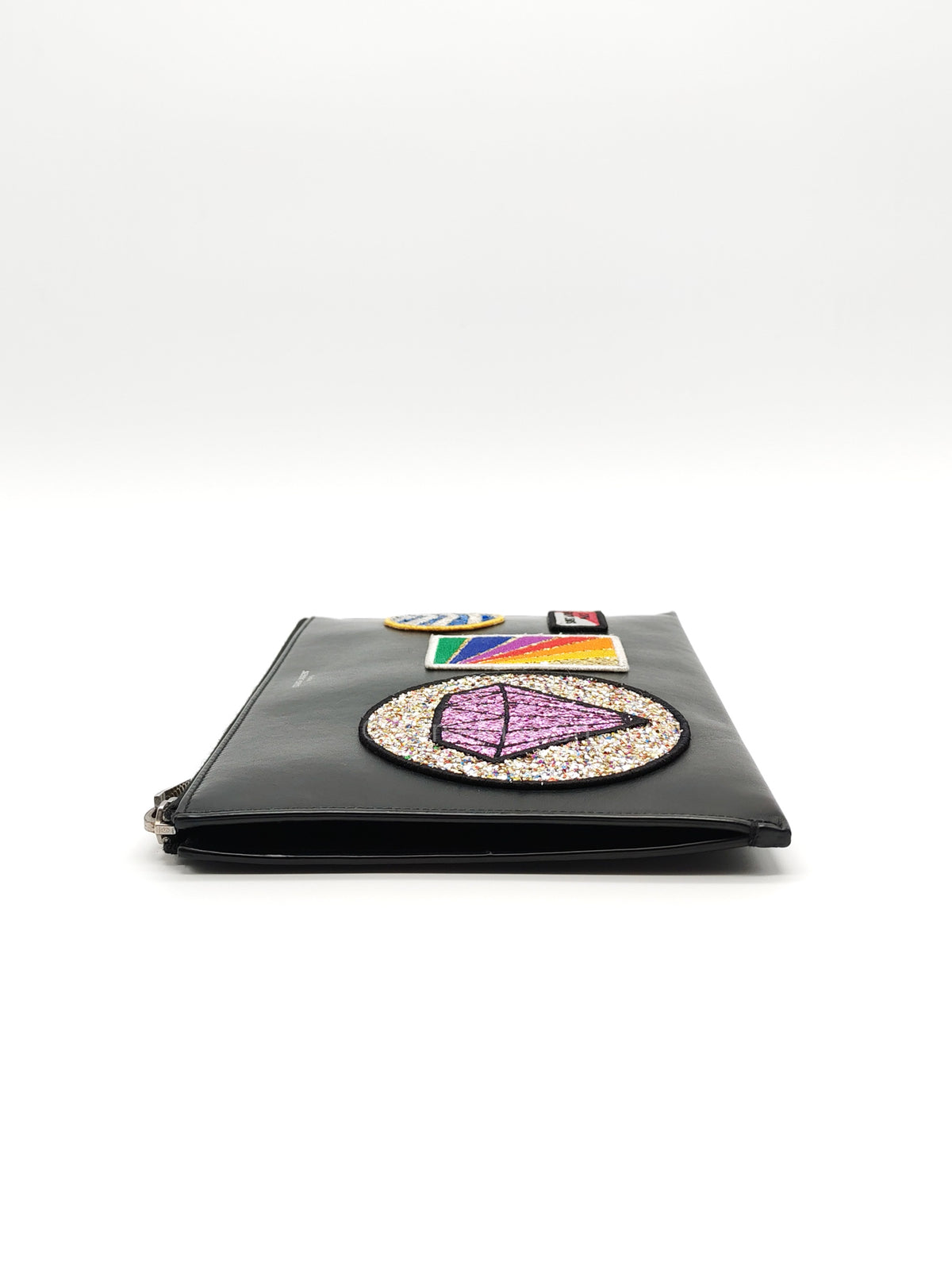 City Patch Pouch in Black/Multicolor Silver Harware | Purse Maison Luxury Bags Shop