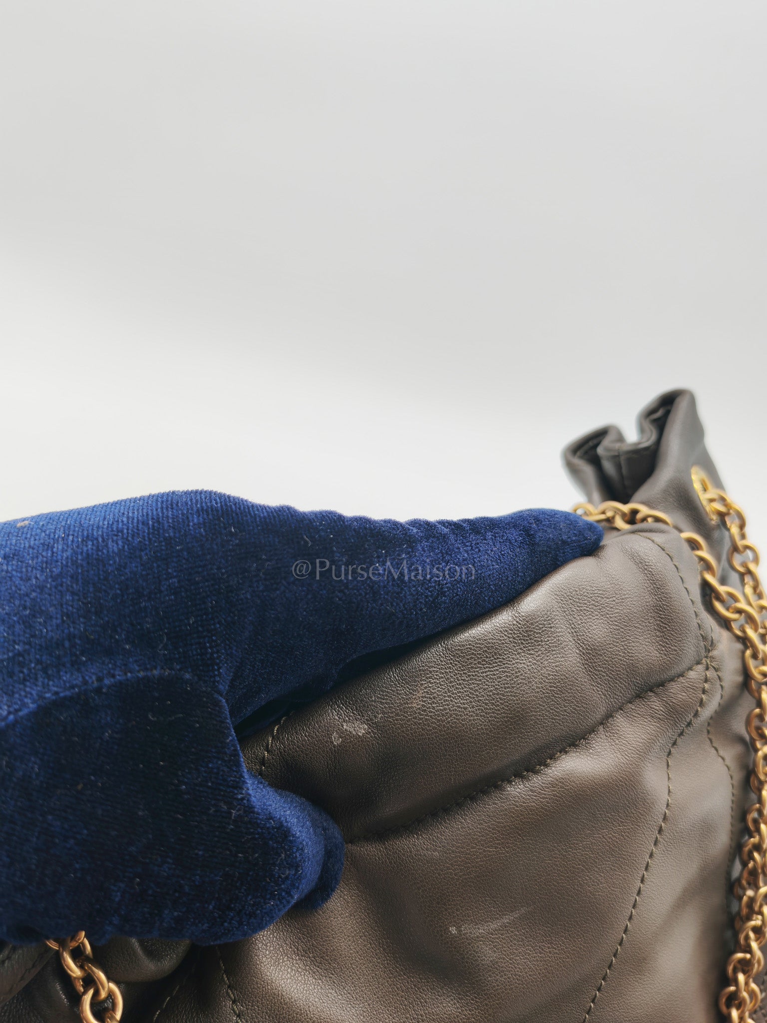 Jamie Pochon in Light Musk Lambskin Leather Gold Hardware | Purse Maison Luxury Bags Shop