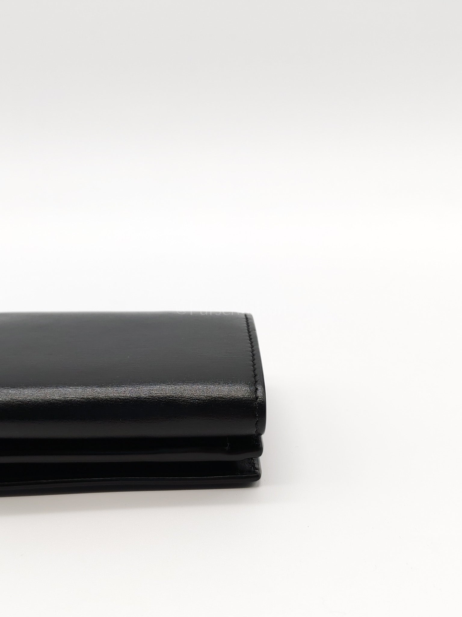 Monogram Portefeuille in Black Lambskin Leather with Coin Pouch Wallet | Purse Maison Luxury Bags Shop