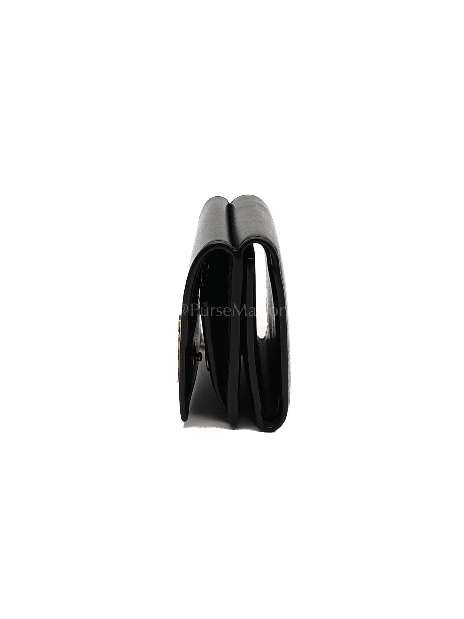 Monogram Portefeuille in Black Lambskin Leather with Coin Pouch Wallet | Purse Maison Luxury Bags Shop