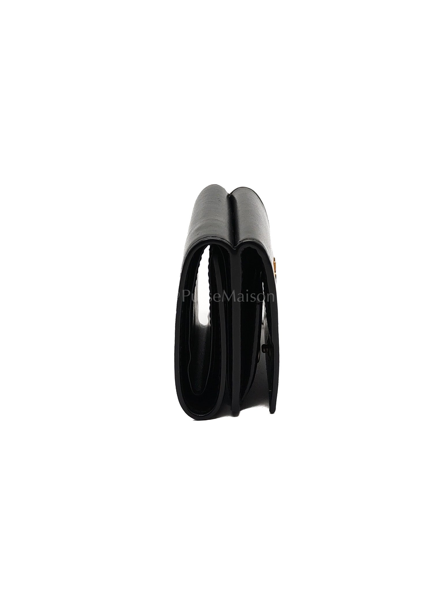 Monogram Portefeuille in Black Lambskin Leather with Coin Pouch Wallet | Purse Maison Luxury Bags Shop