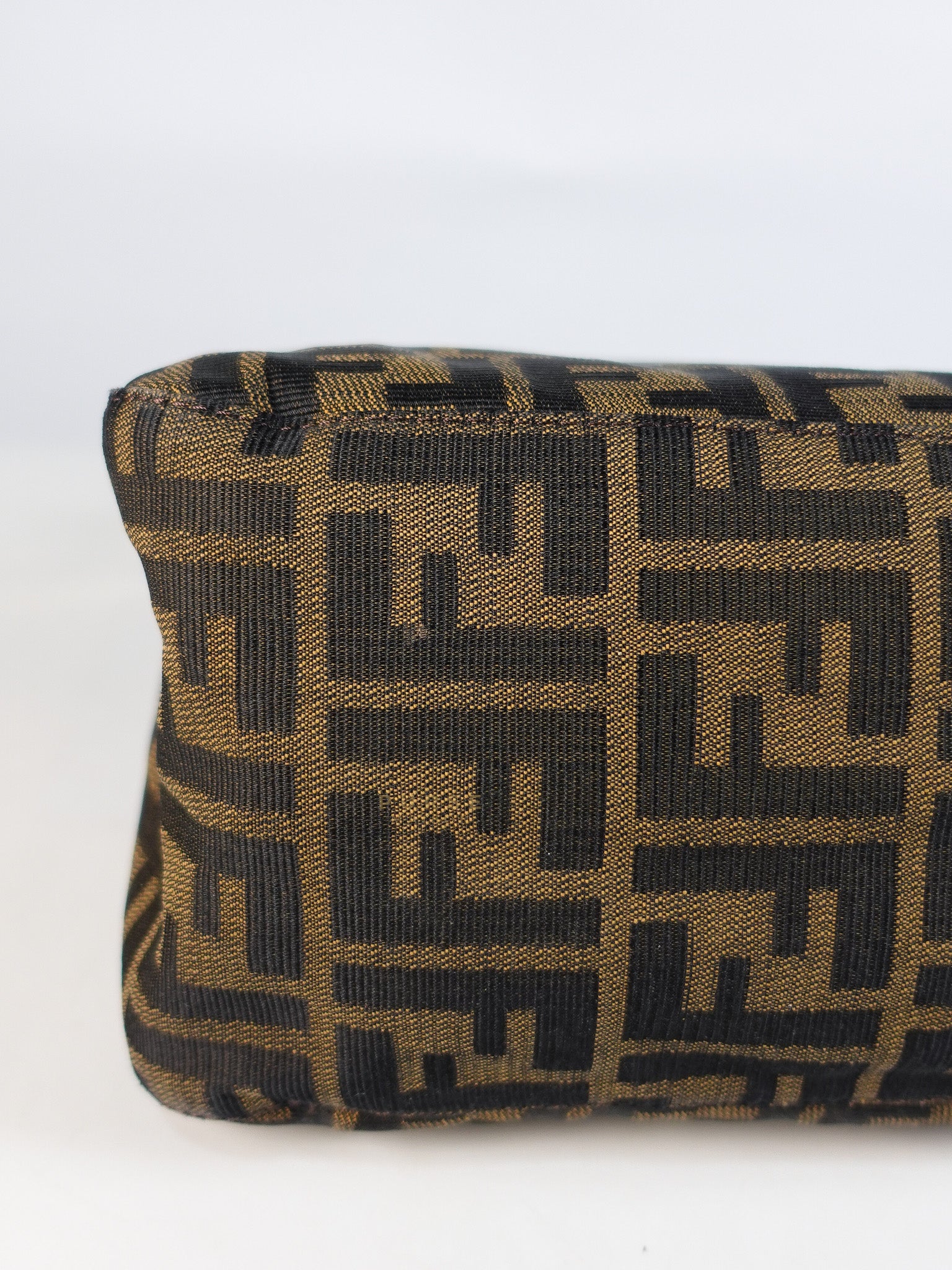 Zucca Mama Baguette Shoulder Bag in Brown & Black Silver Hardware | Purse Maison Luxury Bags Shop