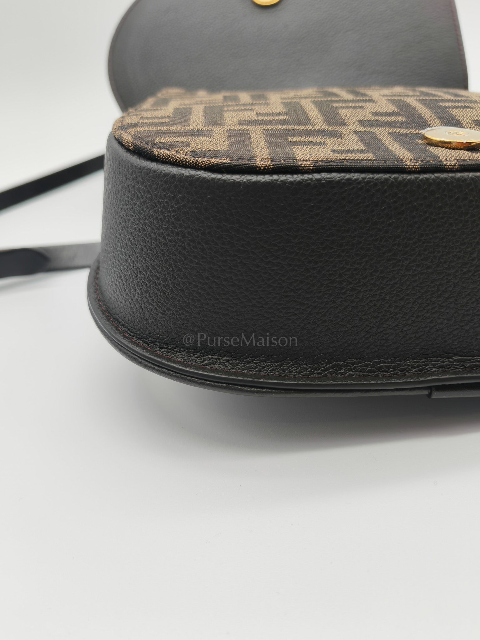 Zucca Medium C'mon Jacquard FF Canvas & Leather Trim Shoulder Bag | Purse Maison Luxury Bags Shop