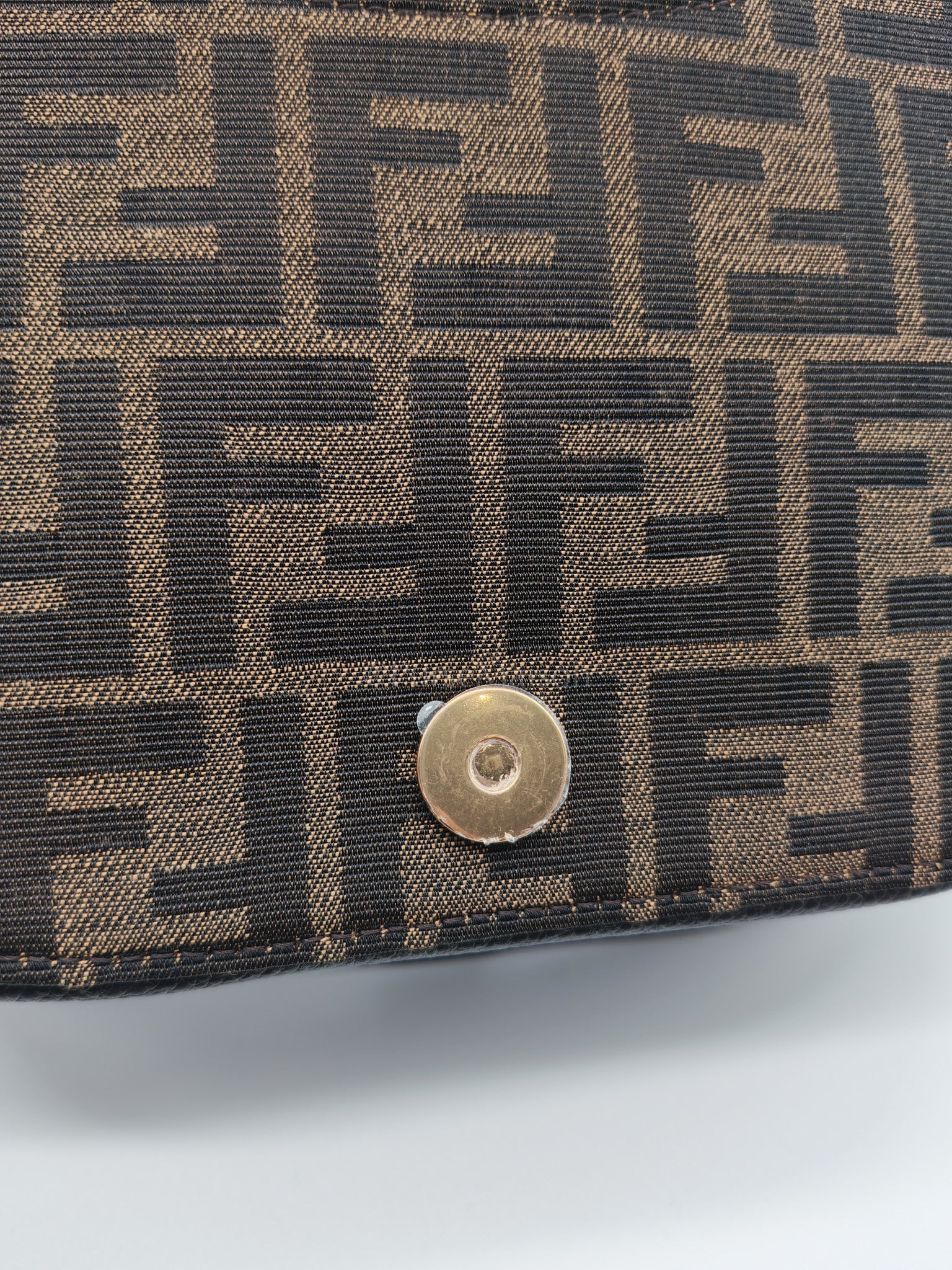 Zucca Medium C'mon Jacquard FF Canvas & Leather Trim Shoulder Bag | Purse Maison Luxury Bags Shop