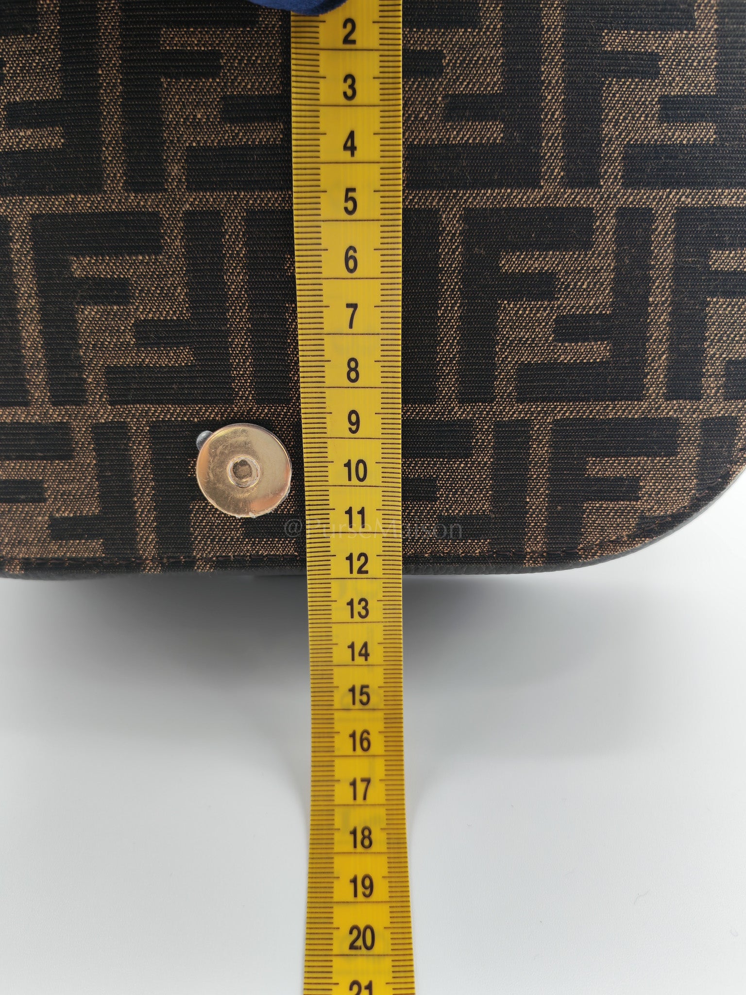 Zucca Medium C'mon Jacquard FF Canvas & Leather Trim Shoulder Bag | Purse Maison Luxury Bags Shop